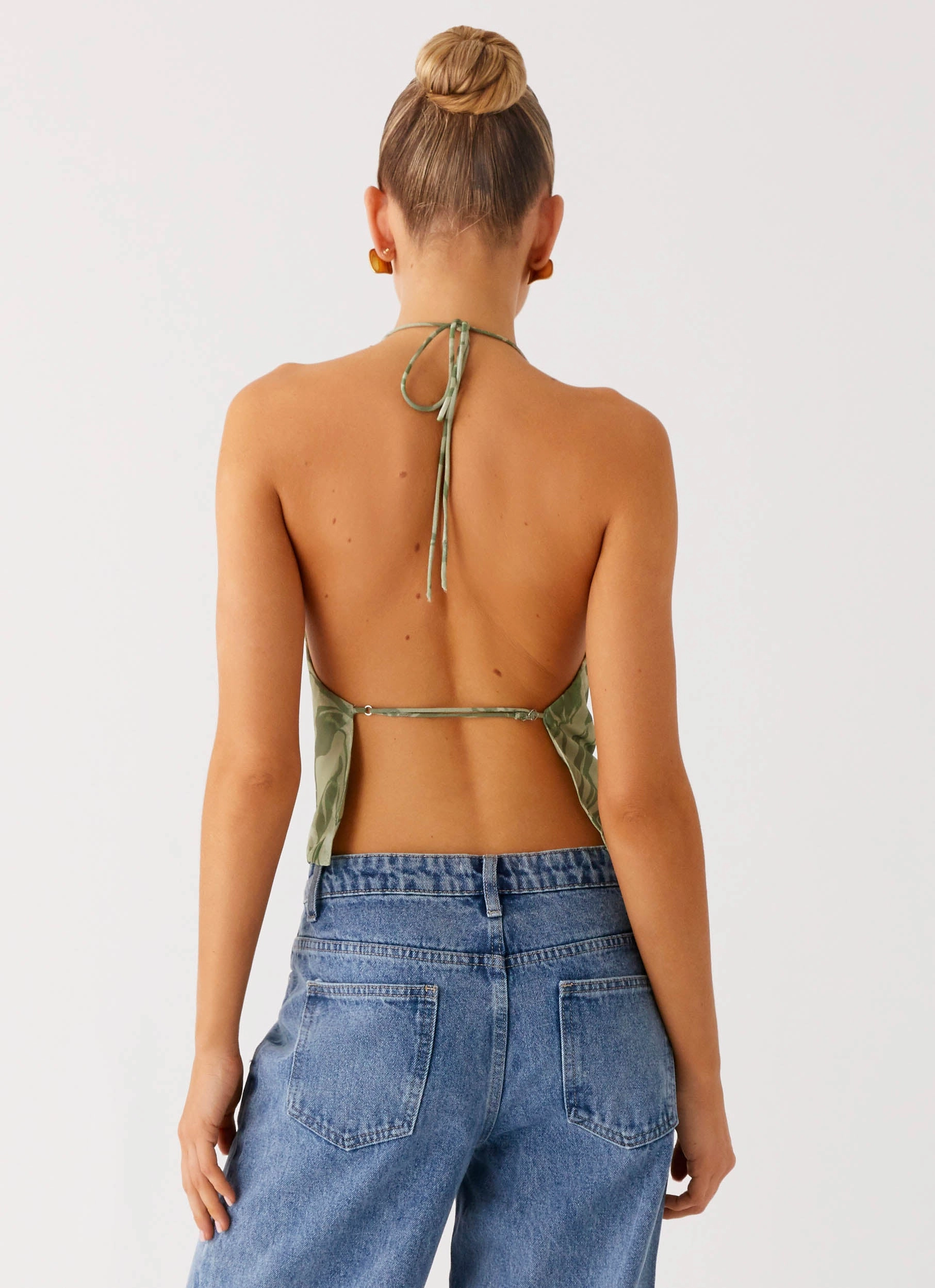 UV Block Auxiliary Attachment Points Elspeth Cowl Top - Jade Fern