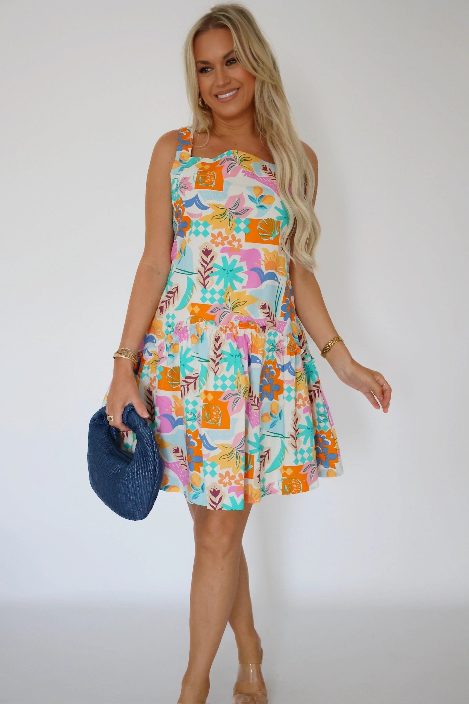 Send You a Postcard Dress (FINAL SALE) Loose cut