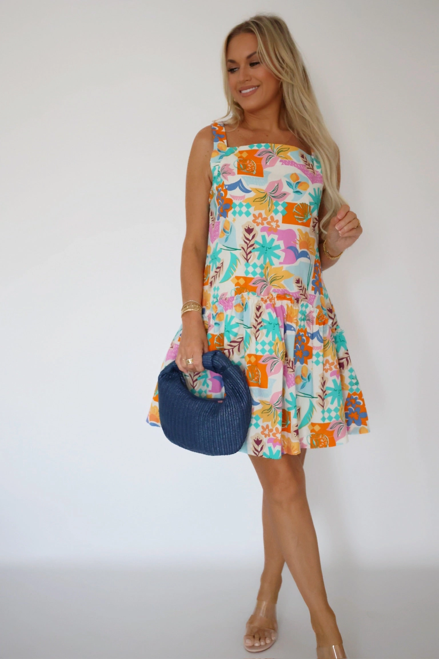 Send You a Postcard Dress (FINAL SALE) Wicking Inner Lining