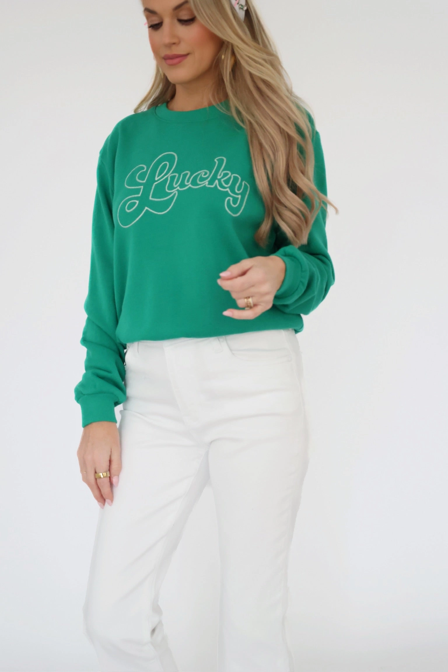Lucky Sweatshirt - Lucky Green (final sale) Anti Pilling Finish