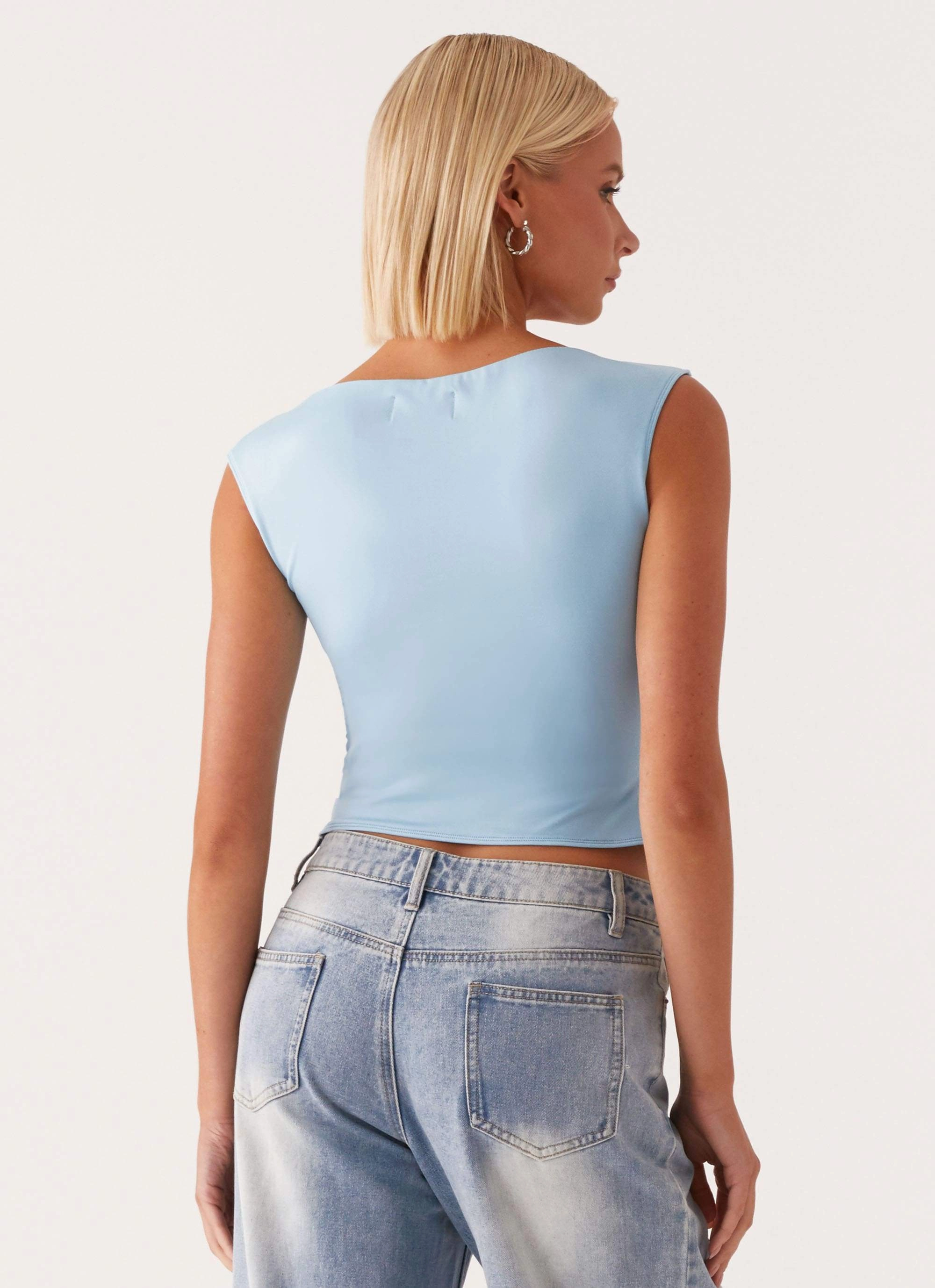 Ally Top - Baby Blue ThermalInsulation ButterSoftTexture