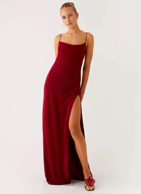 Contemporary Fit Alouette Maxi Dress - Burgundy