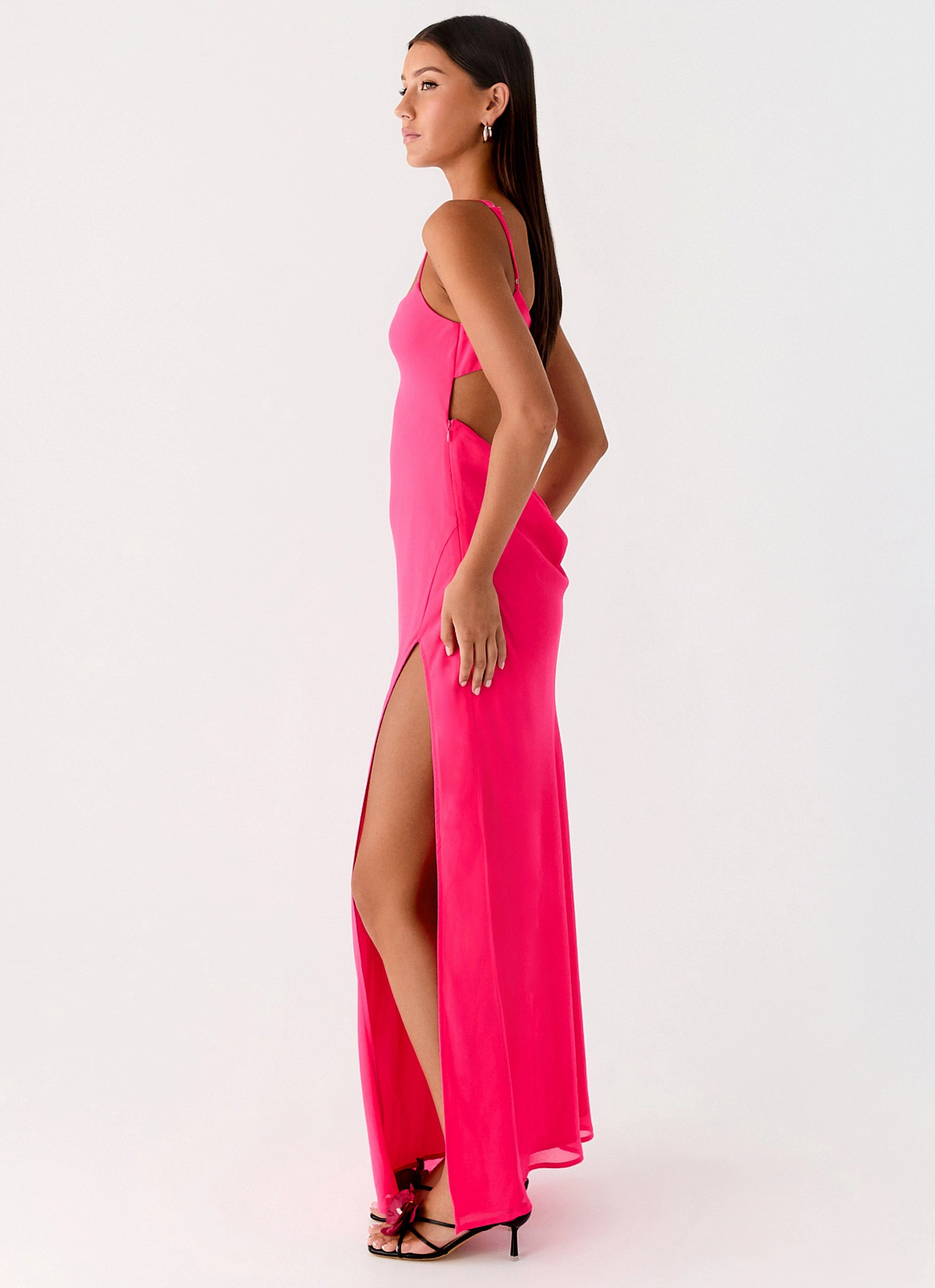 Alouette Maxi Dress - Fuchsia Minimal Design Modern Form