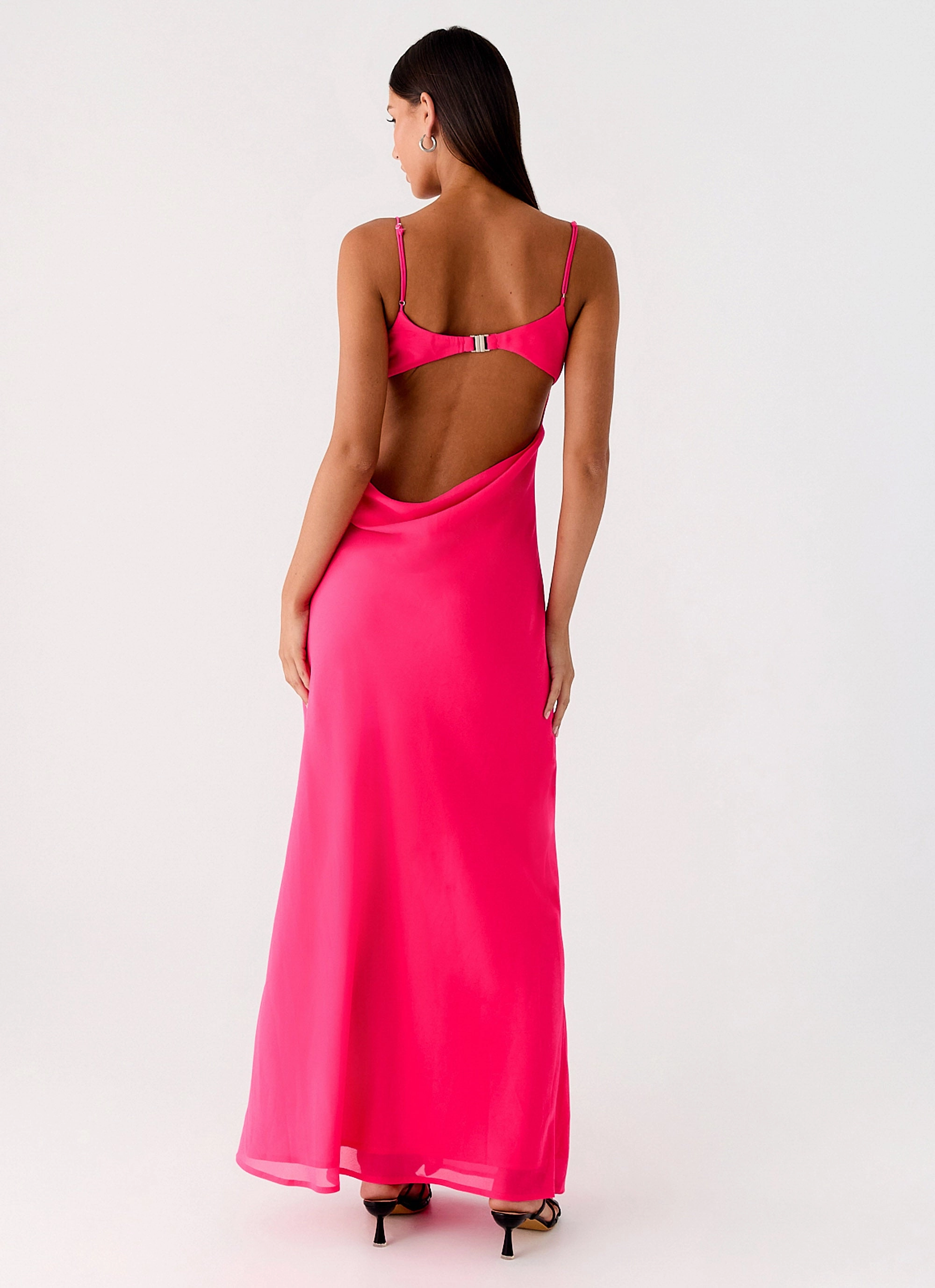 Alouette Maxi Dress - Fuchsia Linen Vibe