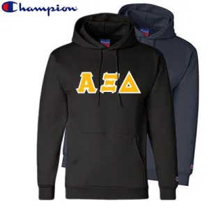 Alpha Xi Delta Champion Powerblend® Hoodie, 2-Pack Bundle Seal - Champion S700 - TWILL