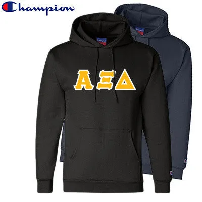 Alpha Xi Delta Champion Powerblend® Hoodie, 2-Pack Bundle Seal - Champion S700 - TWILL
