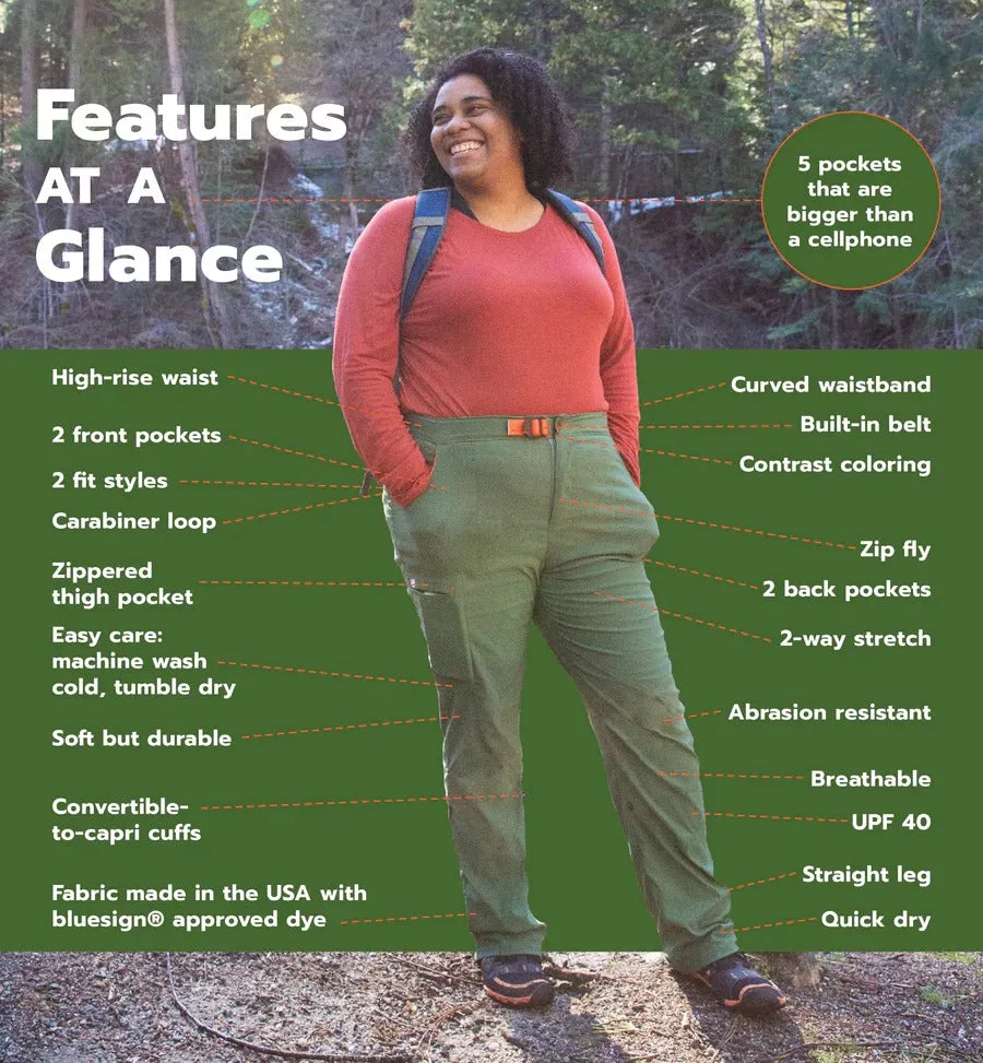 Alpine Parrot Ponderosa Pant River Fit Sizes US 14 - 30 Green