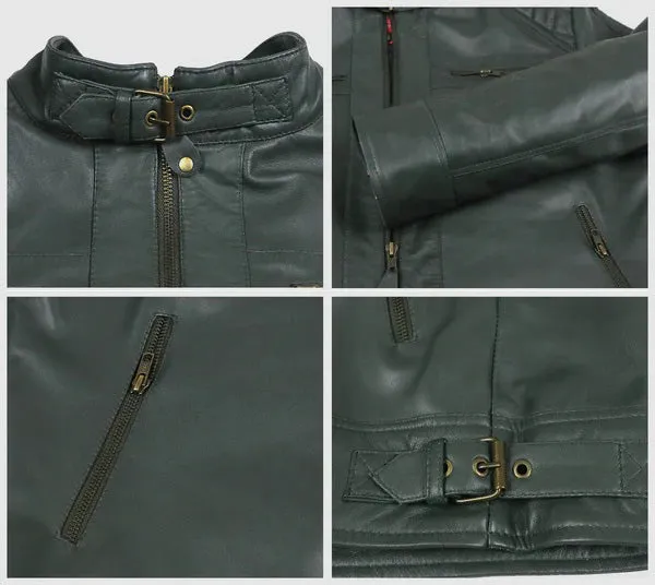 Altara Black Biker Leather Jacket