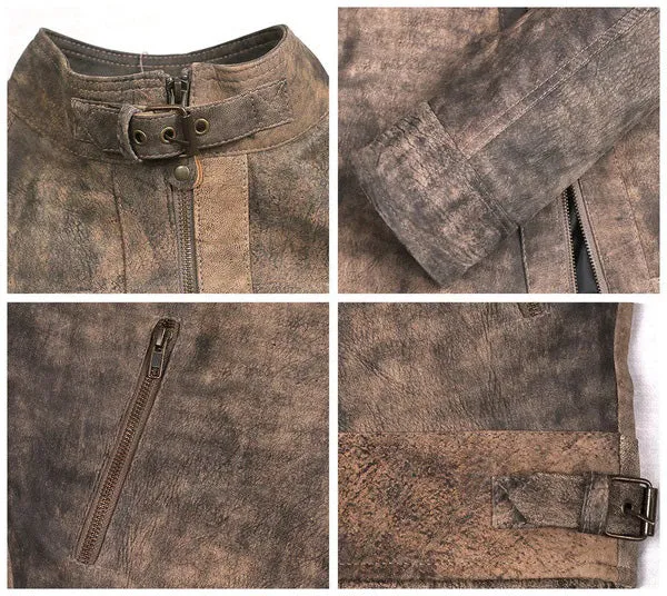 Altara Black Biker Leather Jacket
