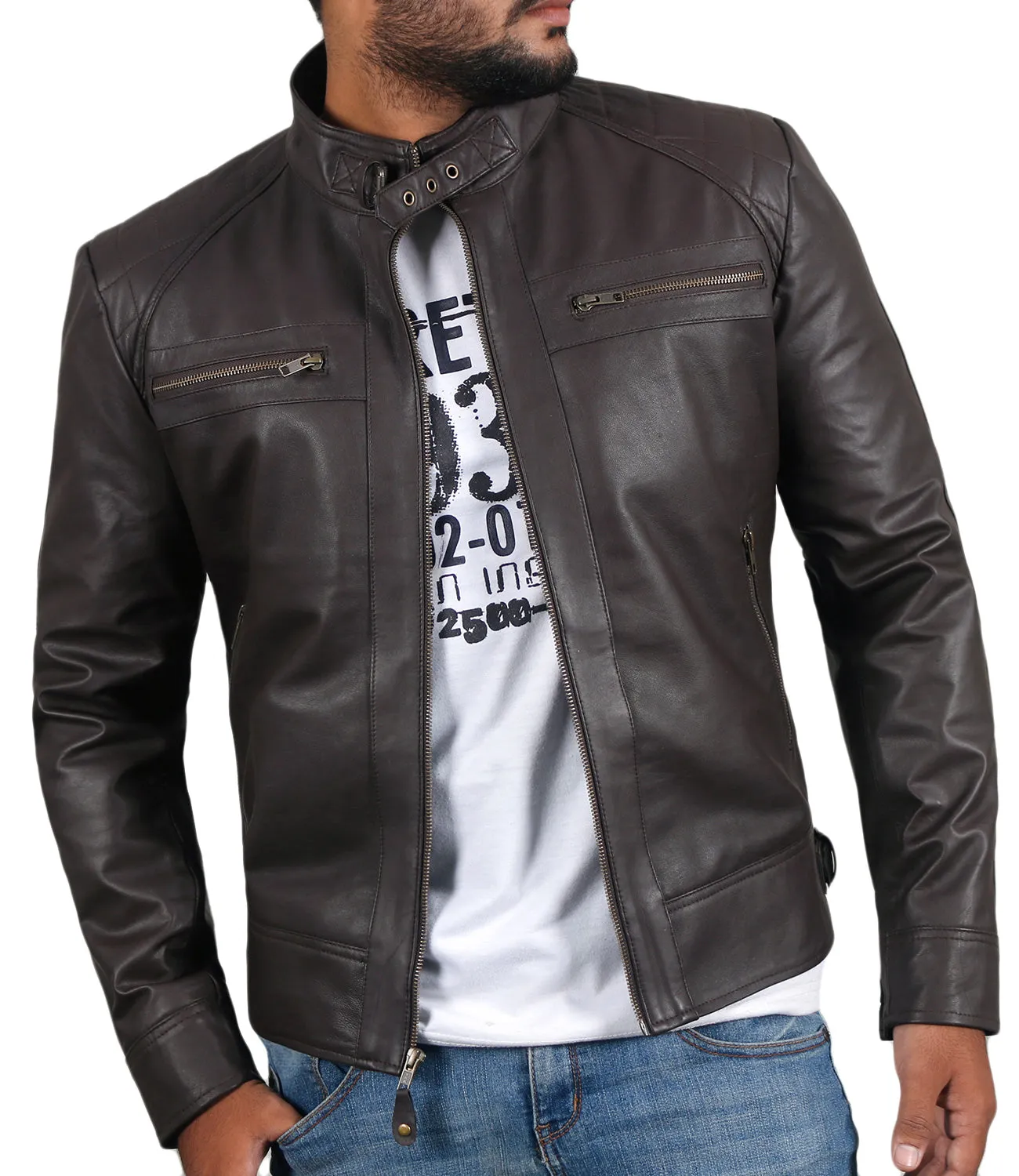 Altara Black Biker Leather Jacket