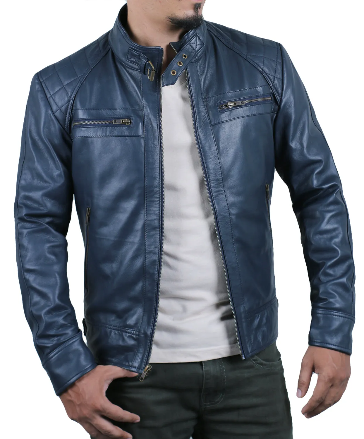 Altara Black Biker Leather Jacket
