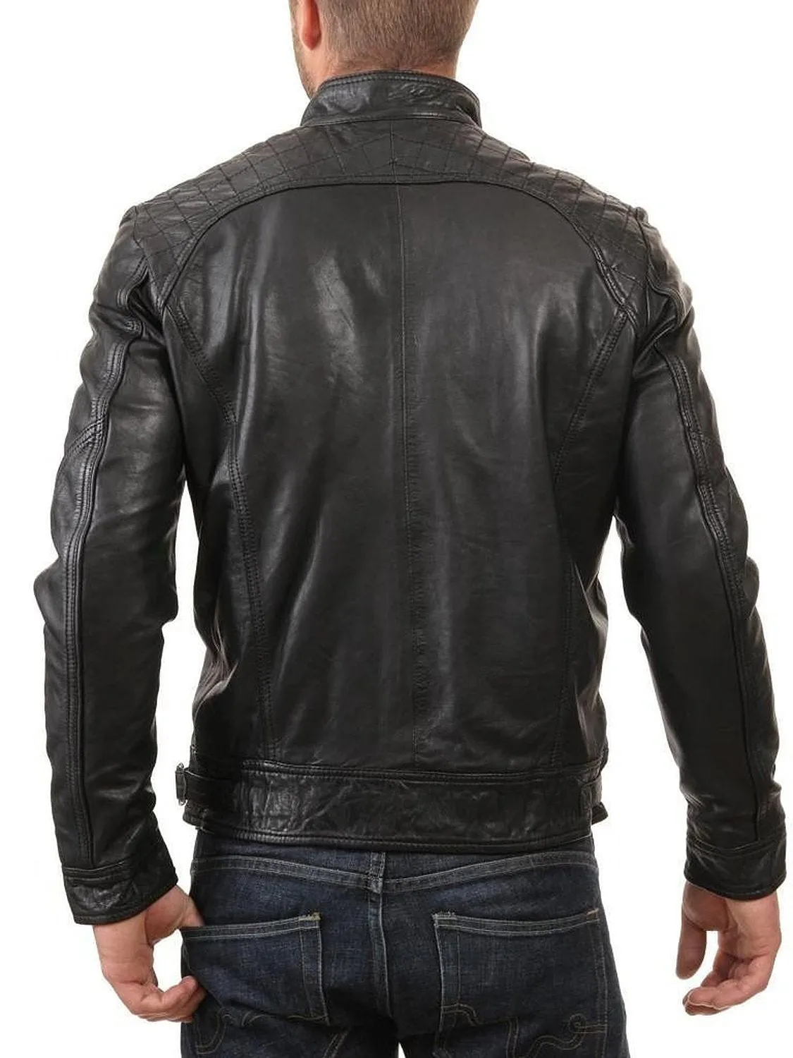 Altara Black Biker Leather Jacket