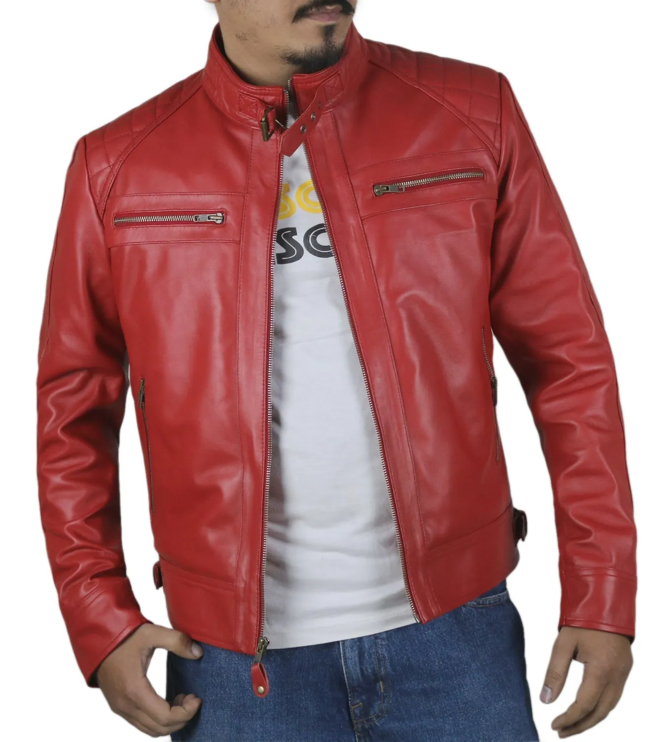 Altara Black Biker Leather Jacket