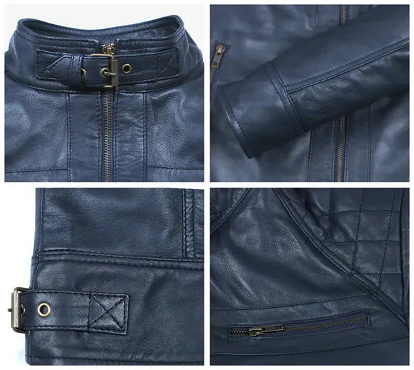 Altara Black Biker Leather Jacket