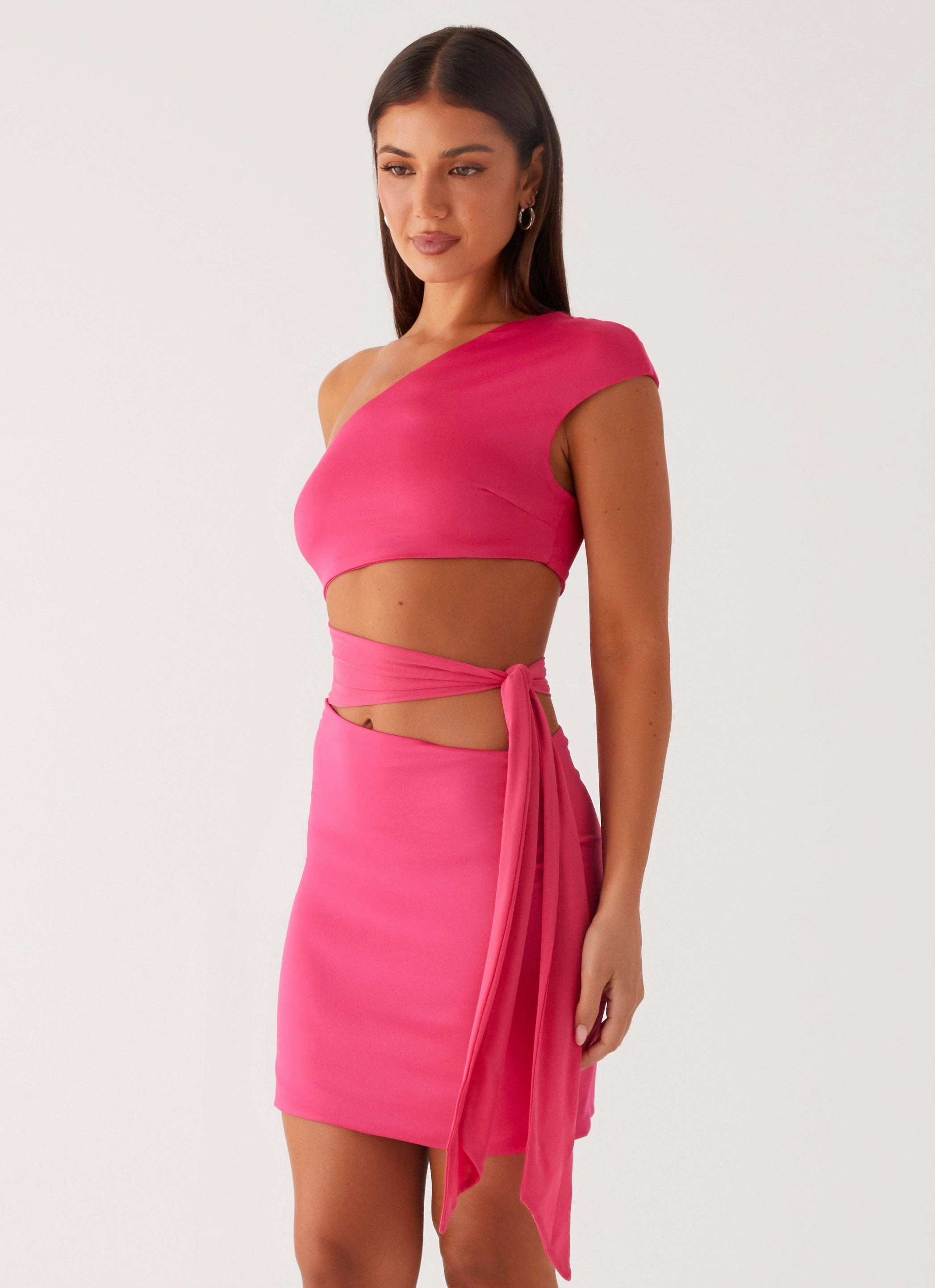 Amara Mini Dress - Hot Pink Street Vibe Easy-Storage