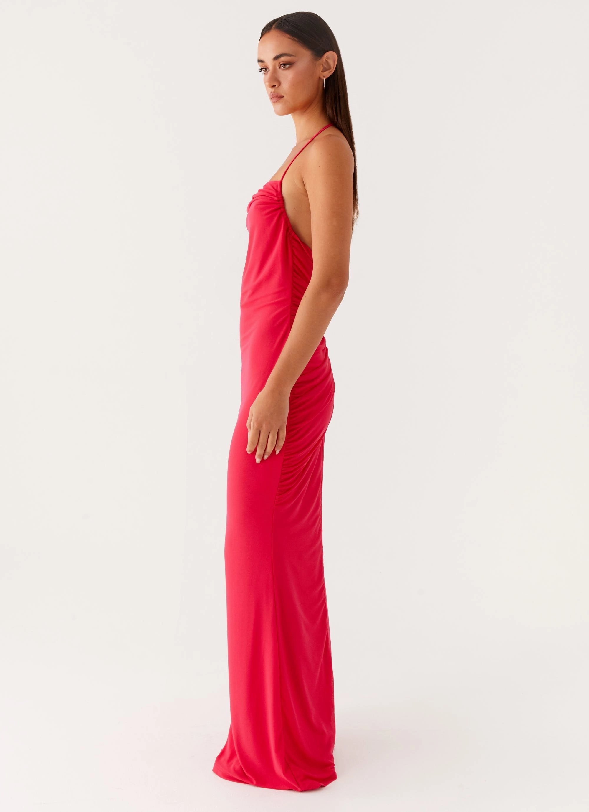 New York Fashion Essential Amari Maxi Dress - Raspberry