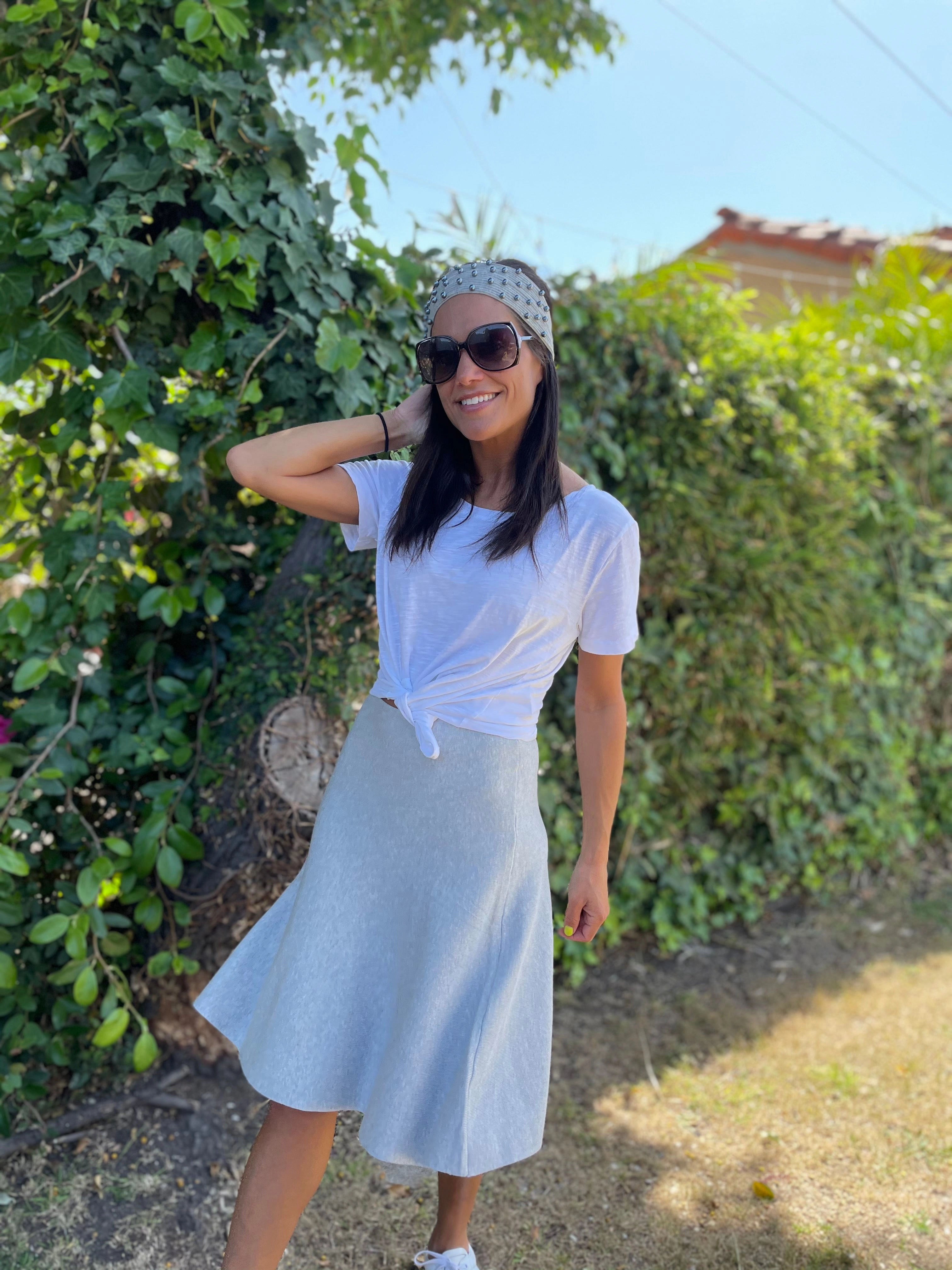 Noise Reduciting Fabric AMAZING MM SKIRT - SUMMER STYLE HEATHER GREY