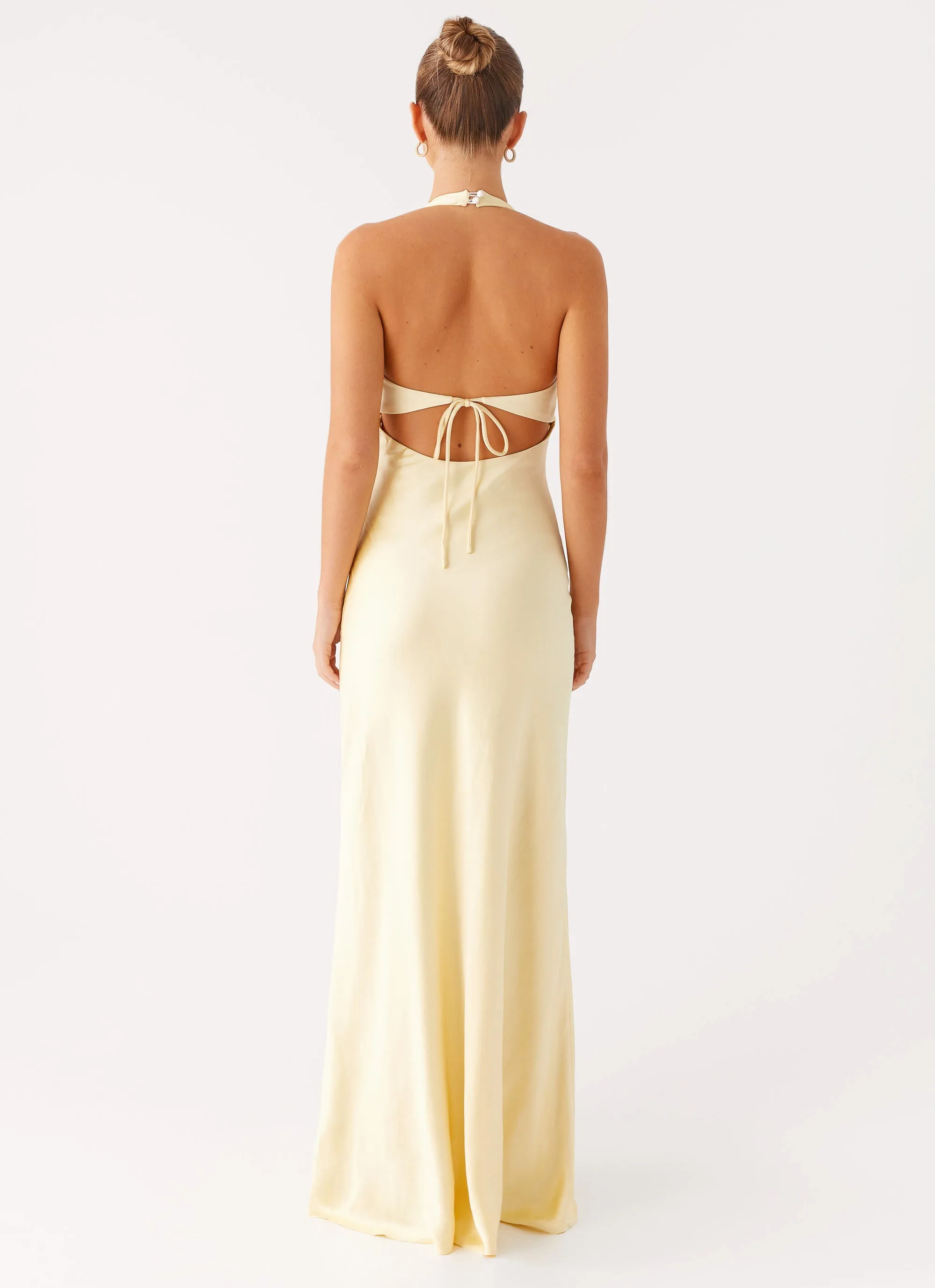 Summer Must-have Ambre Mesh Panel Maxi Dress - Yellow