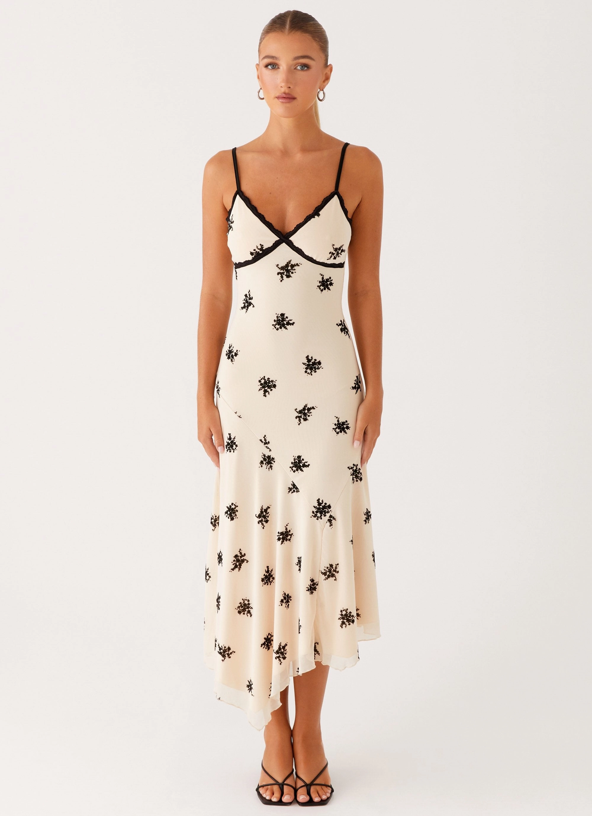 Perfect Fit Look Back Detail Amelia Midi Dress - Nude