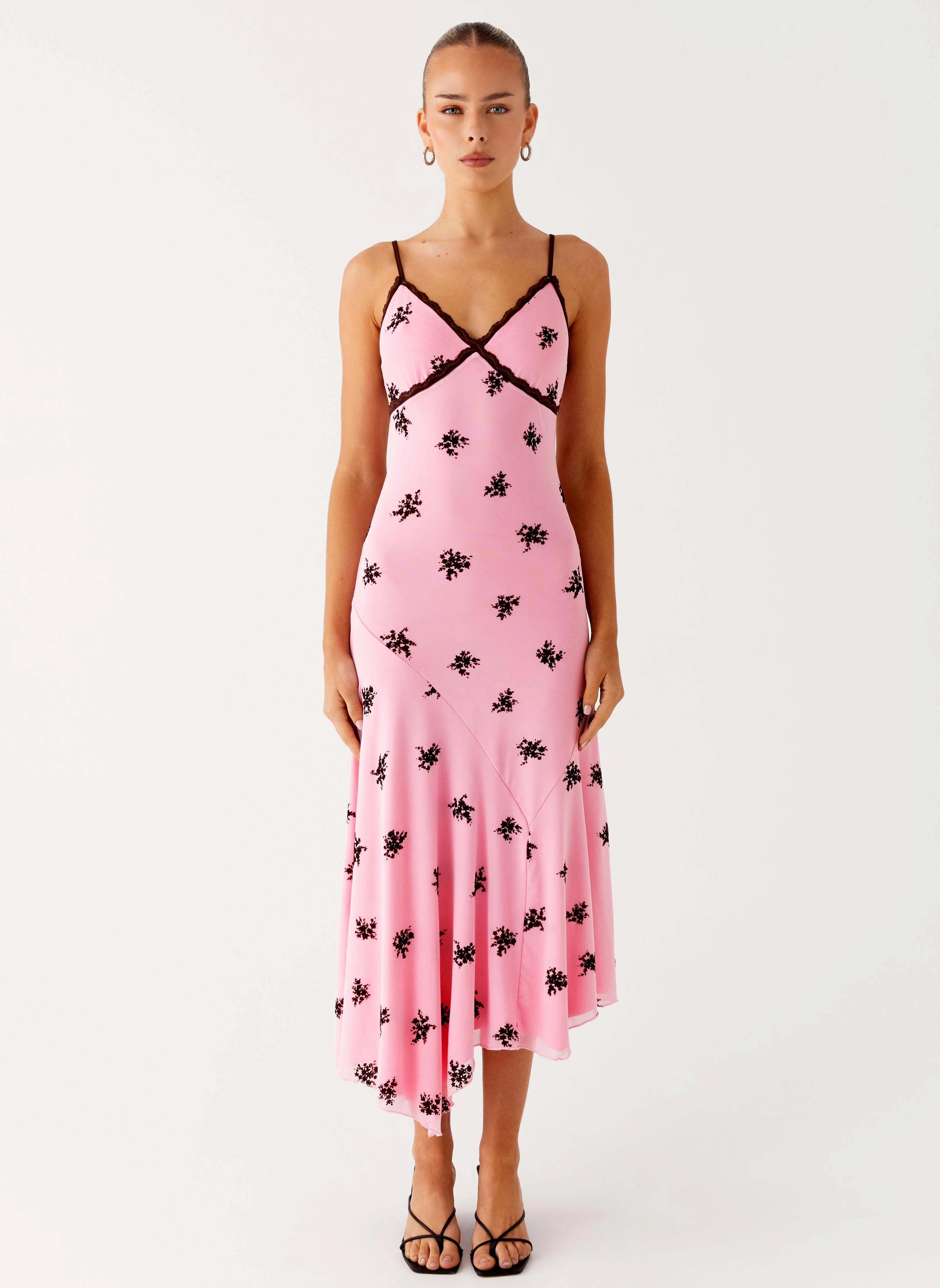 Functional-Design Comfortable Silhouette Amelia Midi Dress - Pink