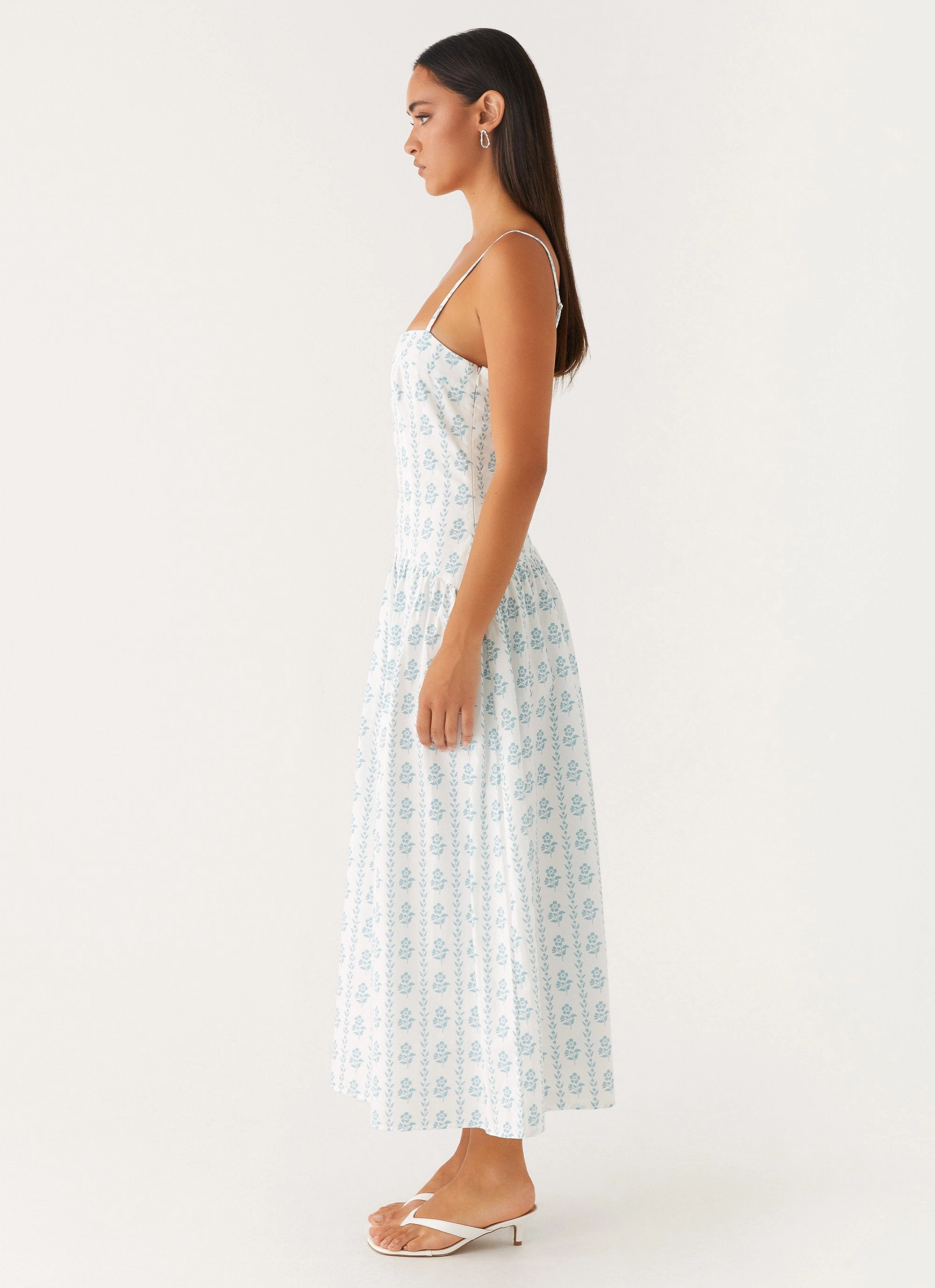 Amelie Midi Dress - Sweet Daydream Print Soft Volume Bold-Color