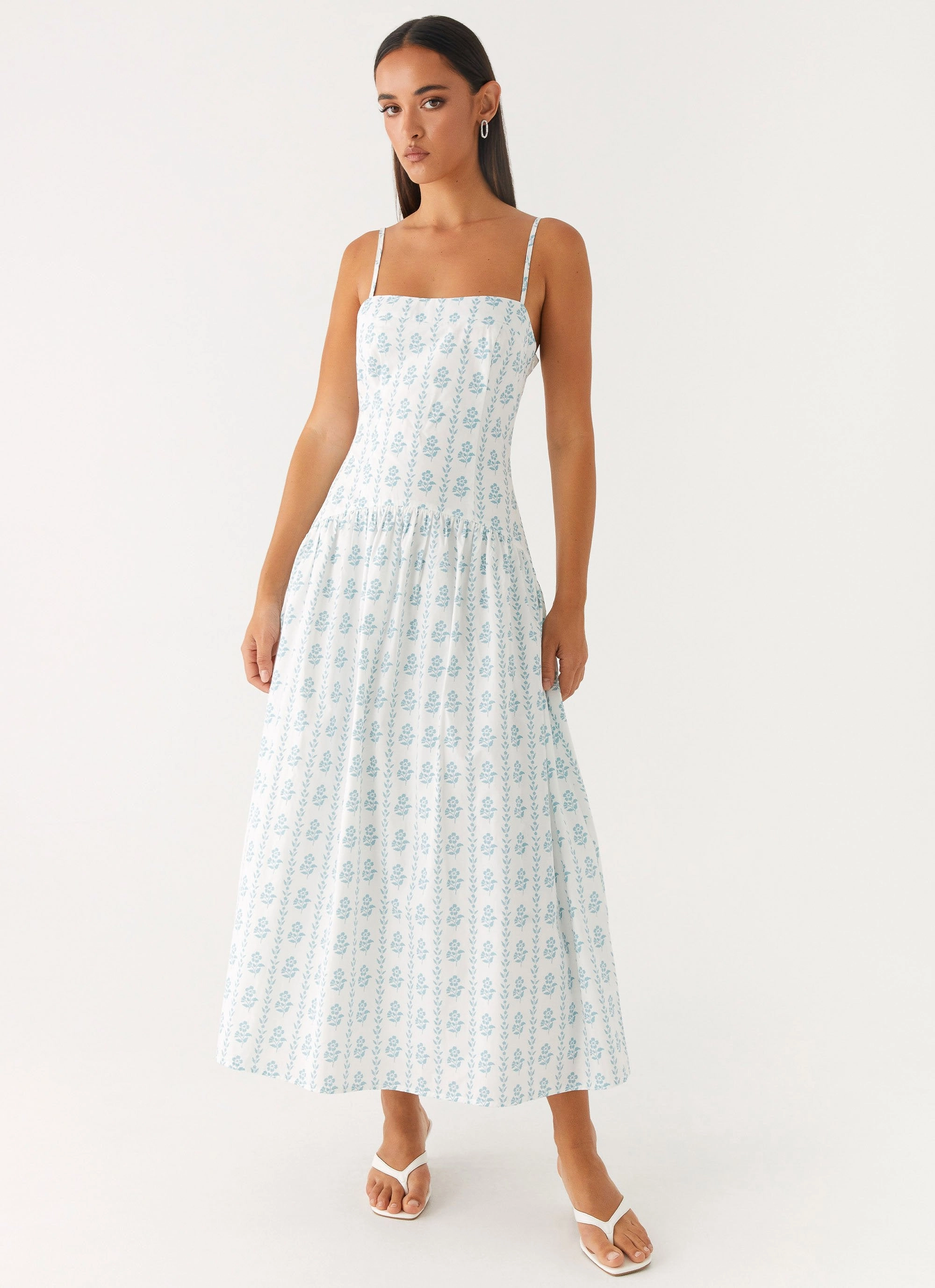 Amelie Midi Dress - Sweet Daydream Print Feminine Structure