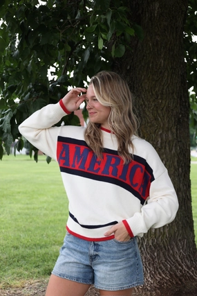Relaxed Fit Shirt CrewNeck America Prep Sweater