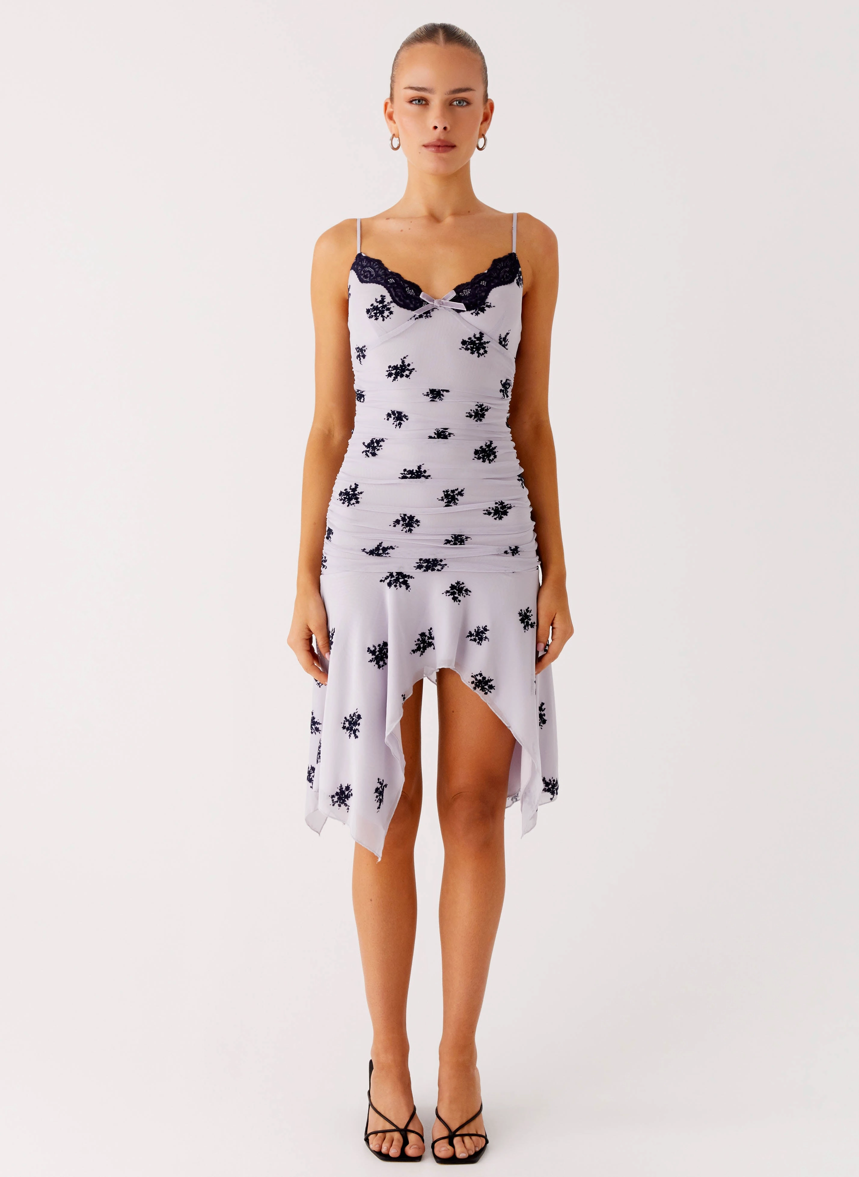 Amor Flock Hanky Mini Dress - Lilac Lunch Date Cool Motion