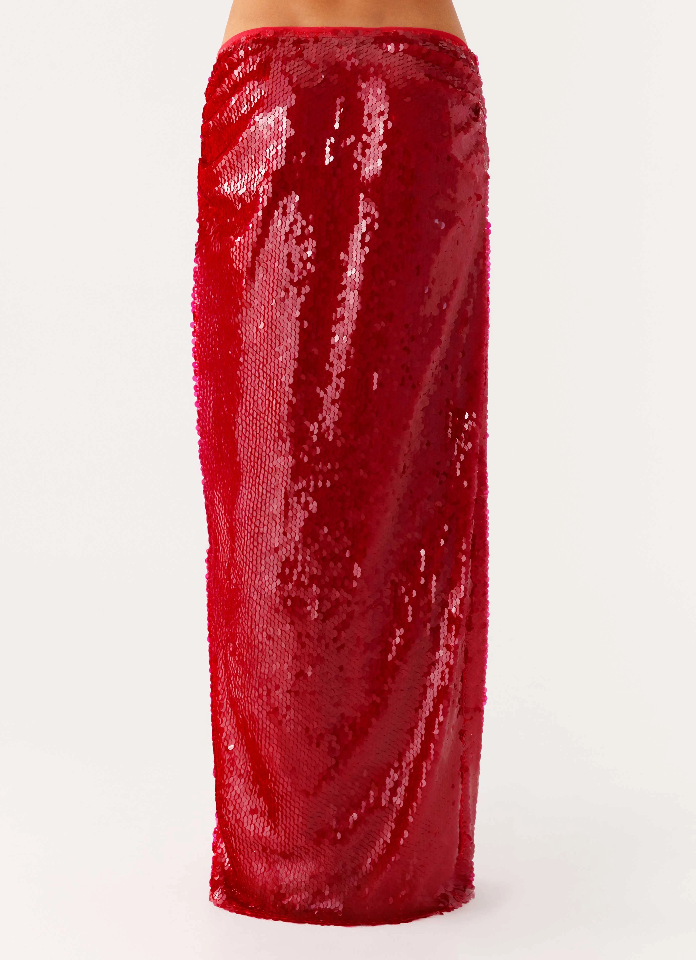 Amosa Maxi Skirt - Fuchsia High Collar Options Durable Double Stitching