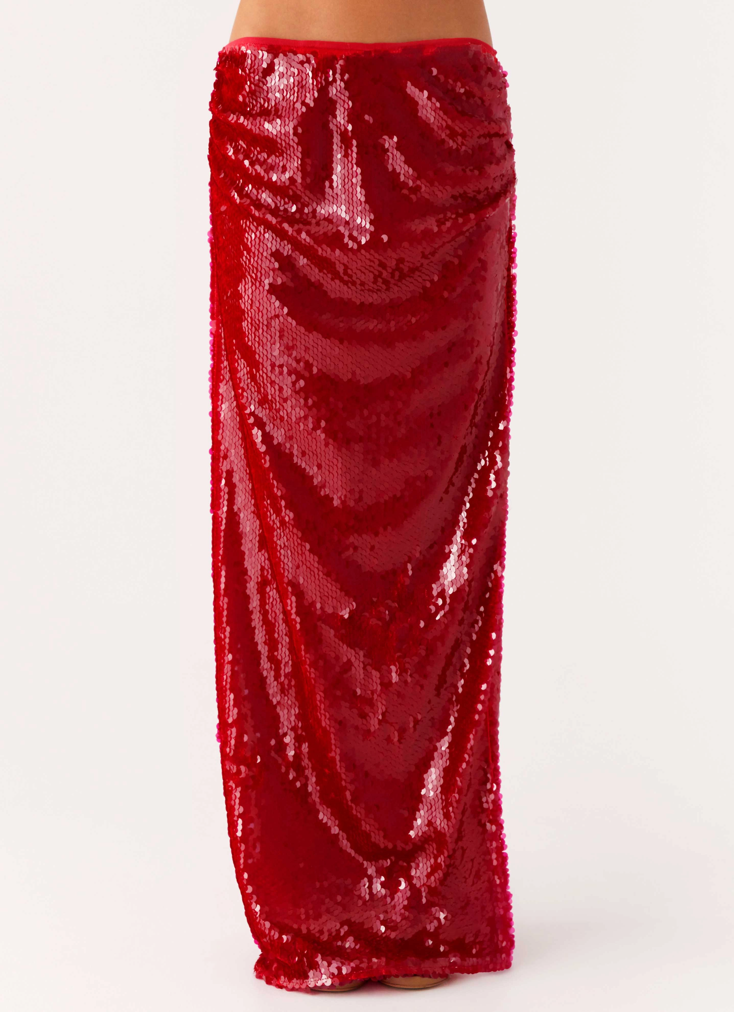 Anti Pilling Surface Treatment Amosa Maxi Skirt - Fuchsia