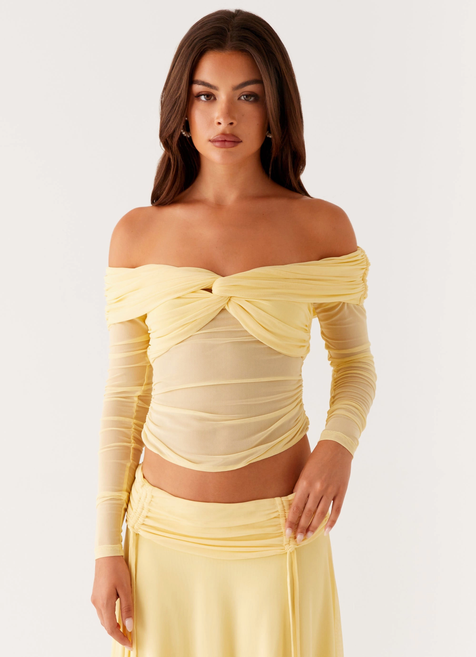 Amryn Long Sleeve Top - Yellow EasyClean