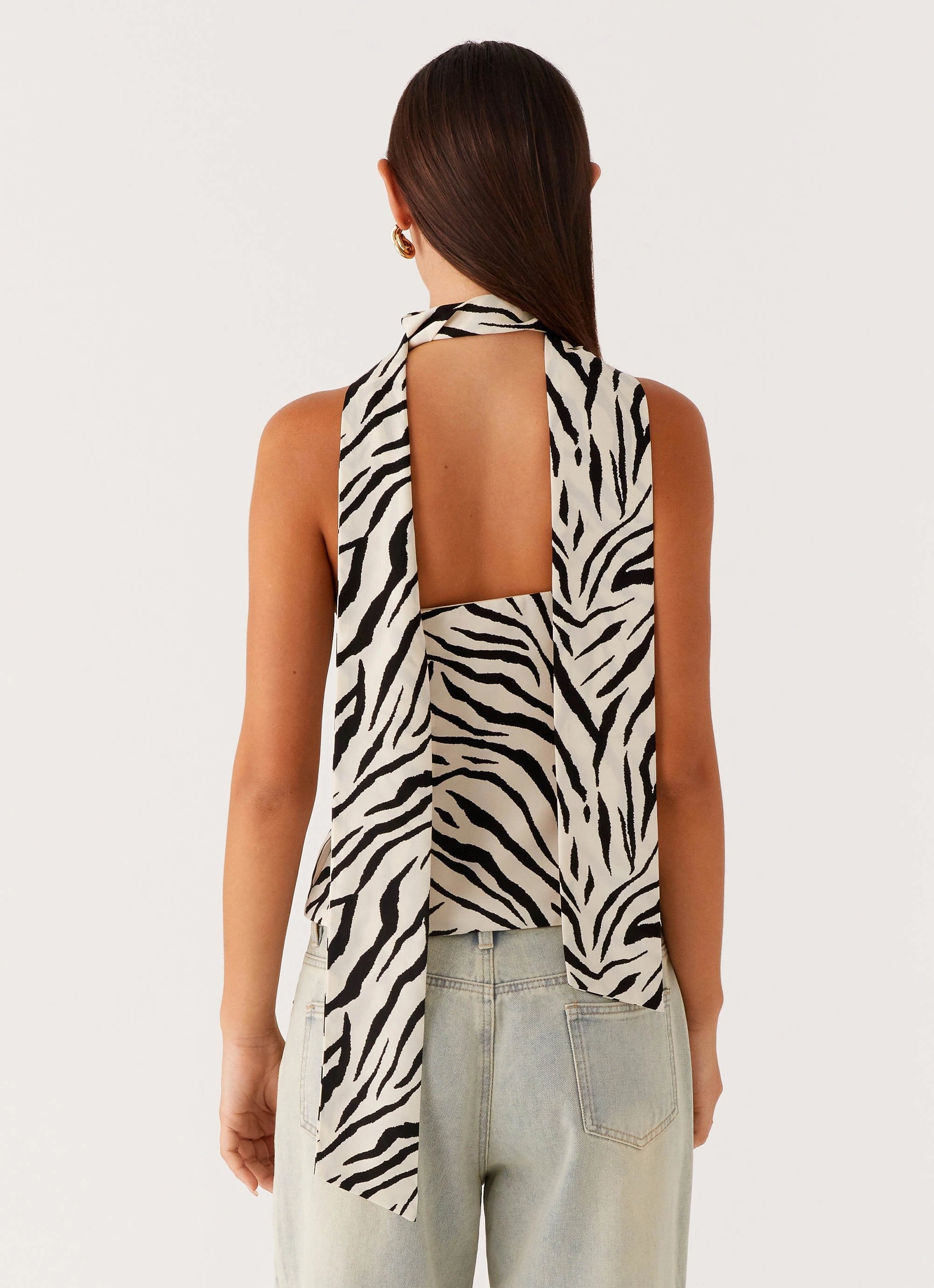 Anais Scraf Top - Zebra BondedSeamTechnology Lightweight insulation