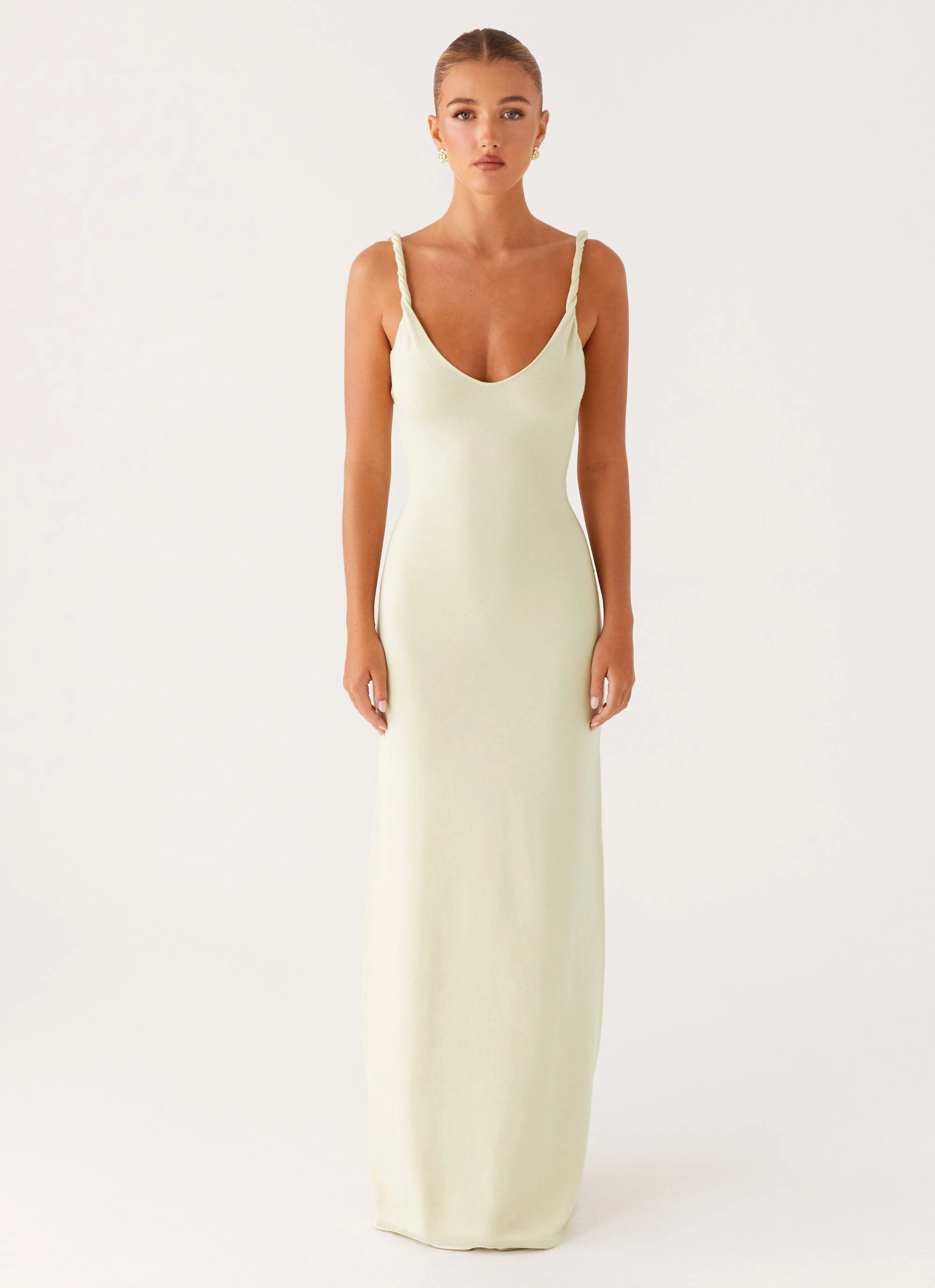 Zip Closure Anastasia Maxi Dress - Sage