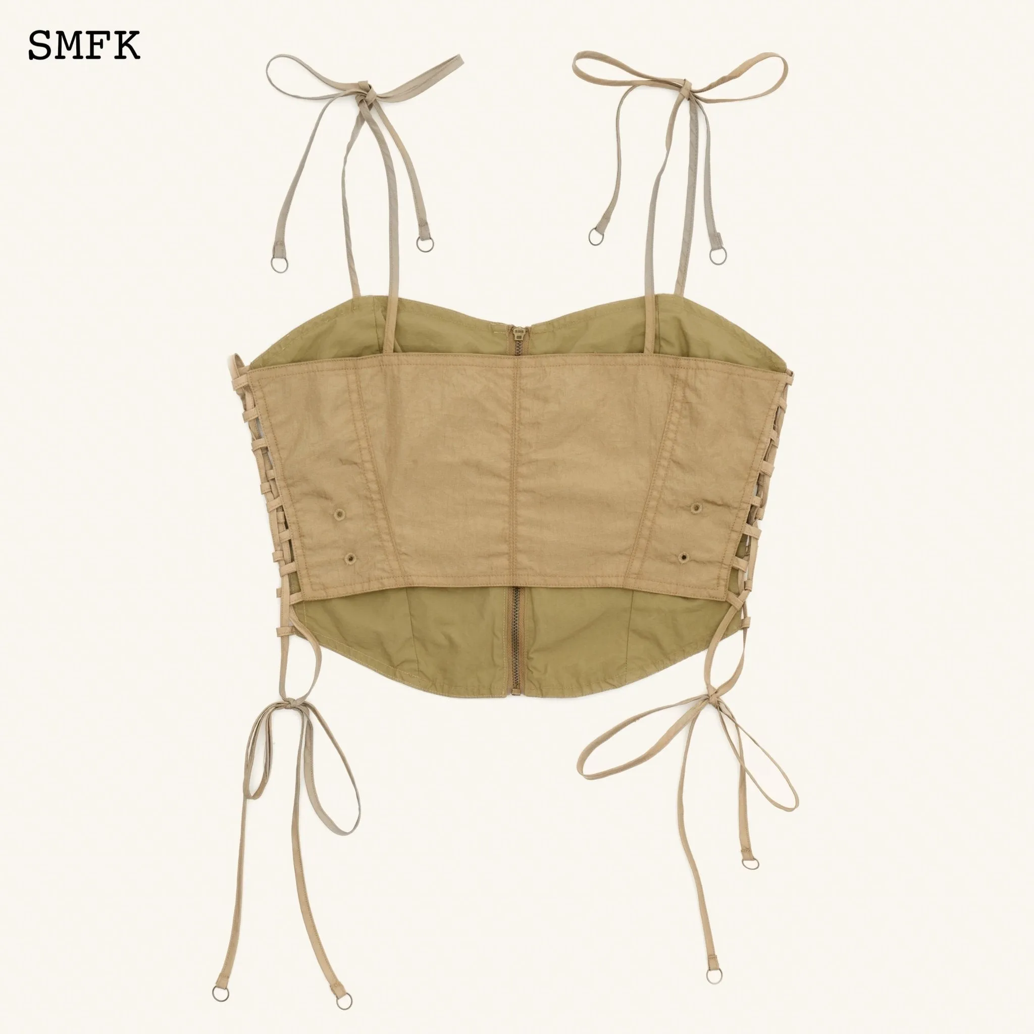 Ancient Myth Golden Snake Paratrooper Cropped Top