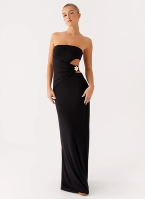 Anetta Maxi Dress - Black Fashionable And Functional Perfect Cut