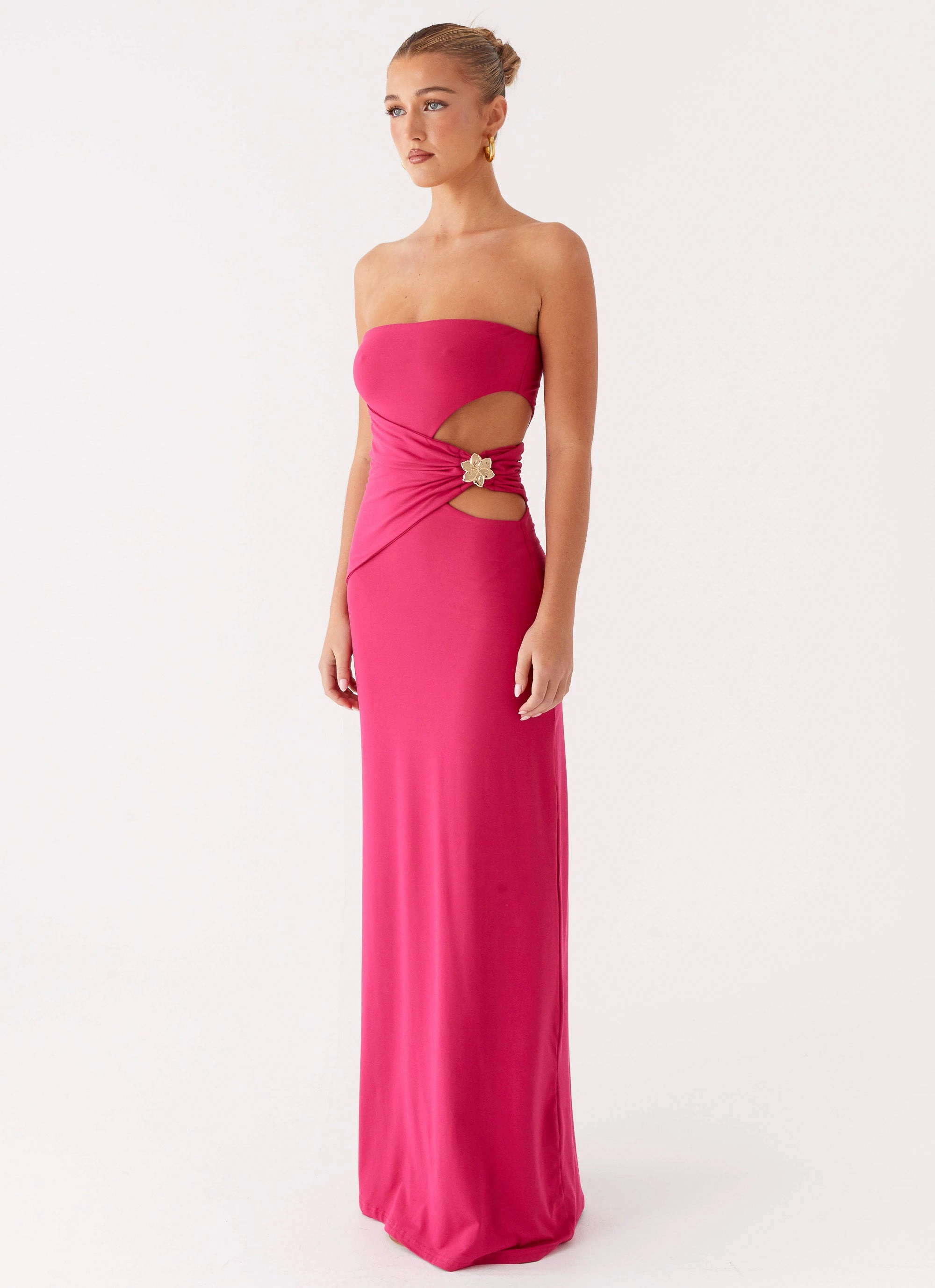 Vacation Outfit Anetta Maxi Dress - Fuchsia