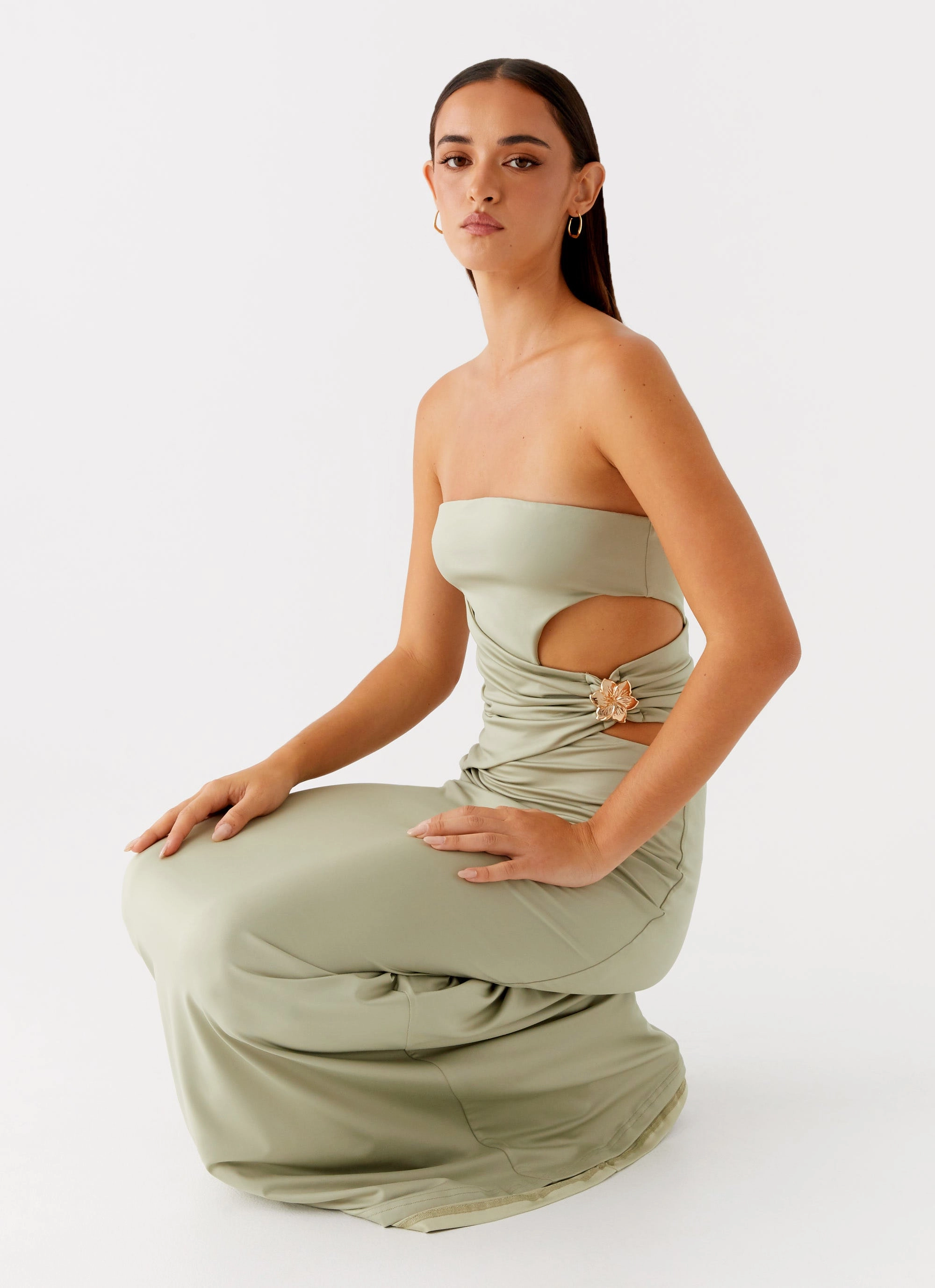 Anetta Maxi Dress - Sage Motion Light