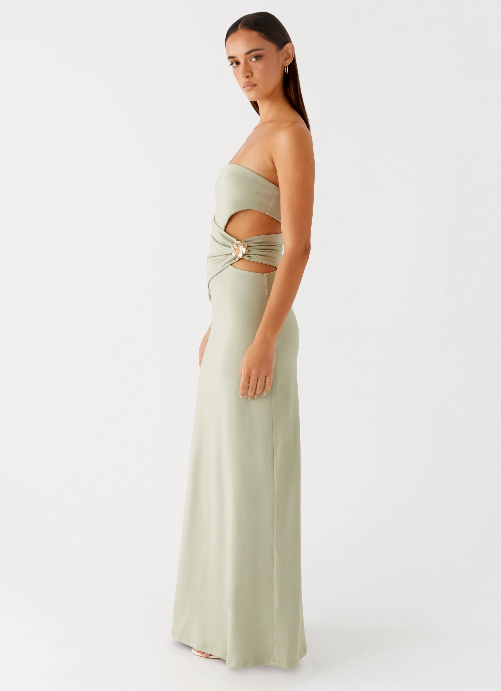 Anetta Maxi Dress - Sage Knit Cool Insulating-Lining