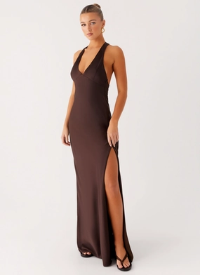 Angie Maxi Dress - Chocolate Youthful Style Smart Detail