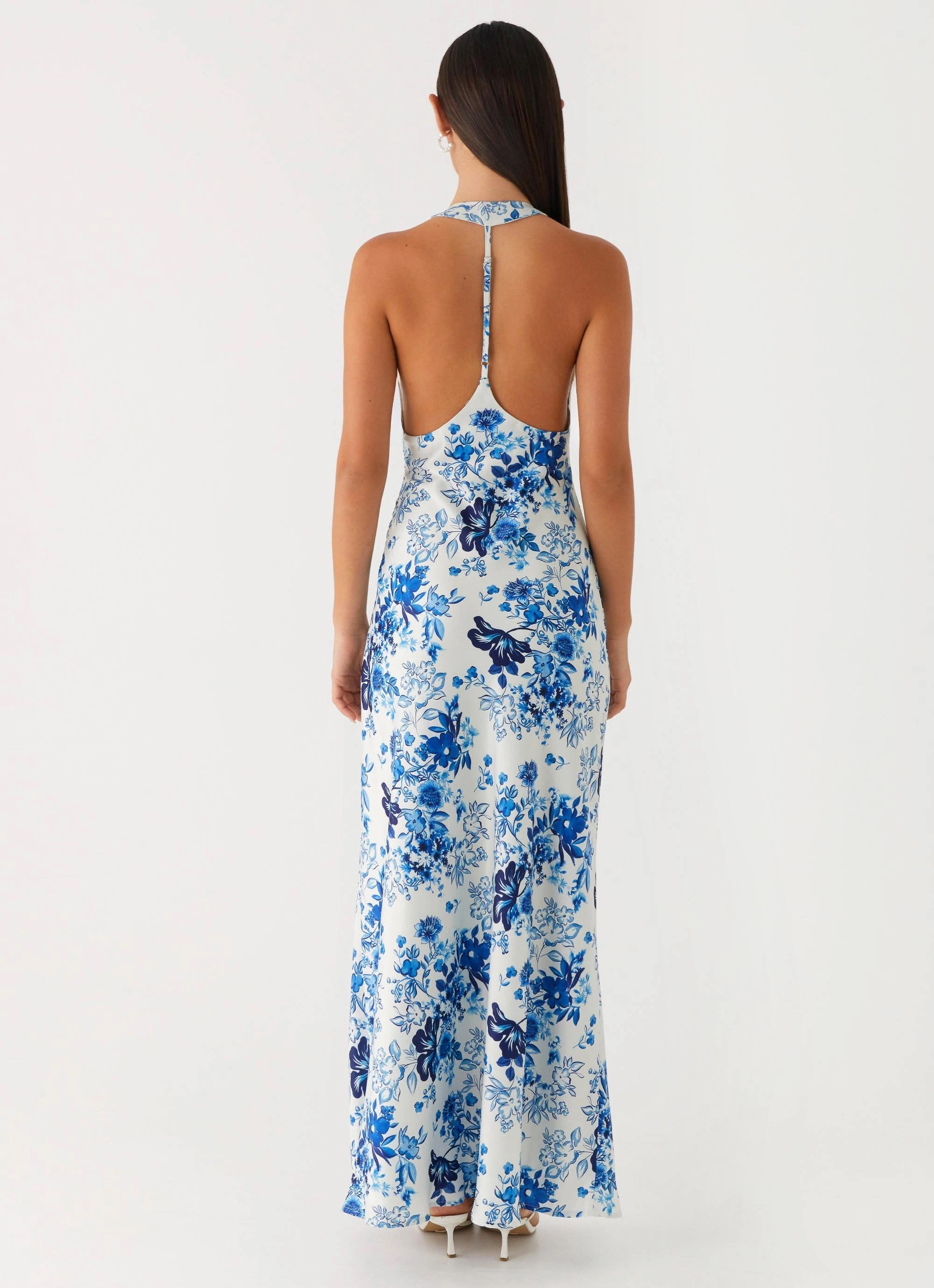 Chill Piece Angie Maxi Dress - Serene Sky Floral