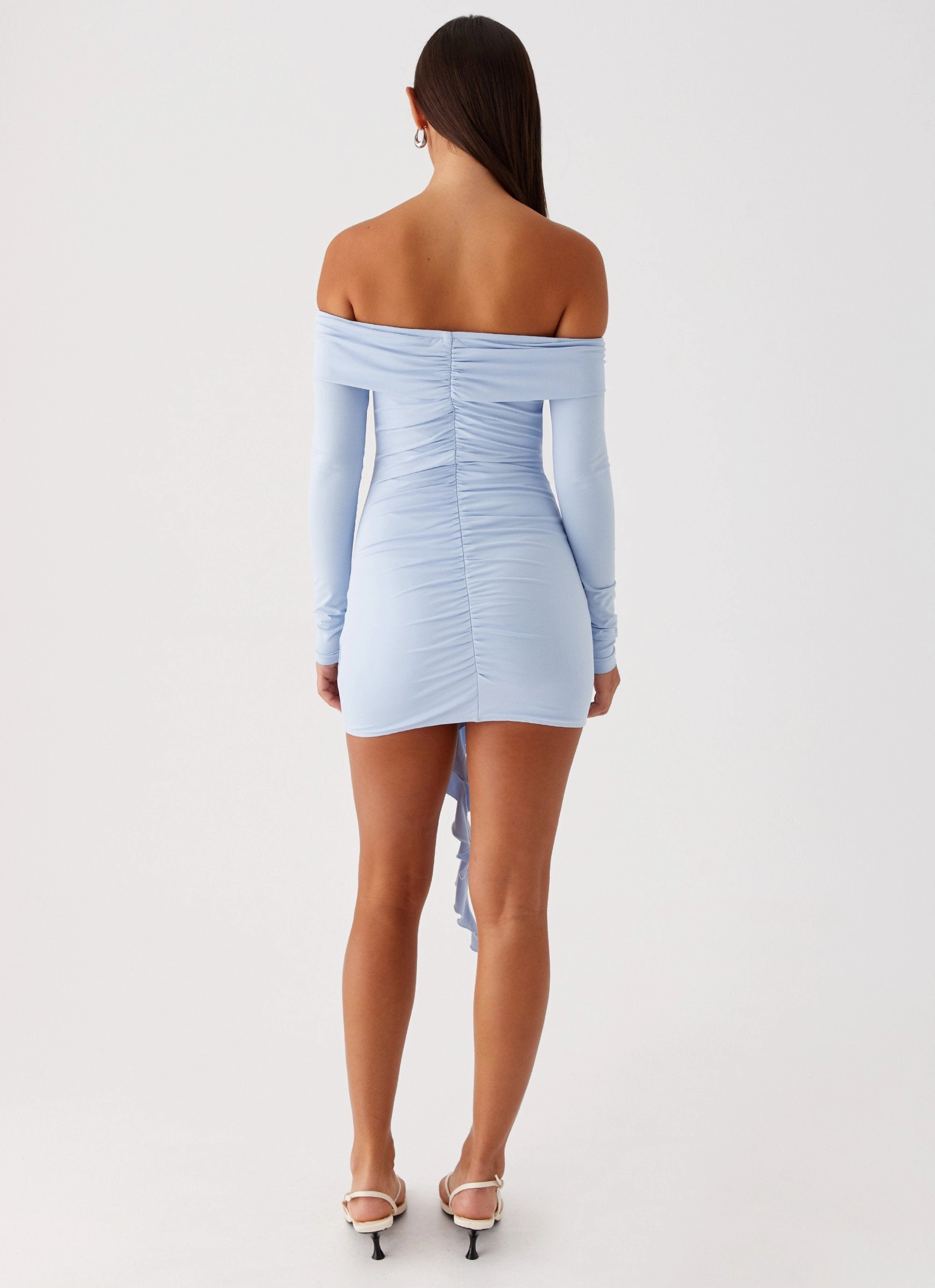 windproof Soft Comfort Aniston Mini Dress - Blue