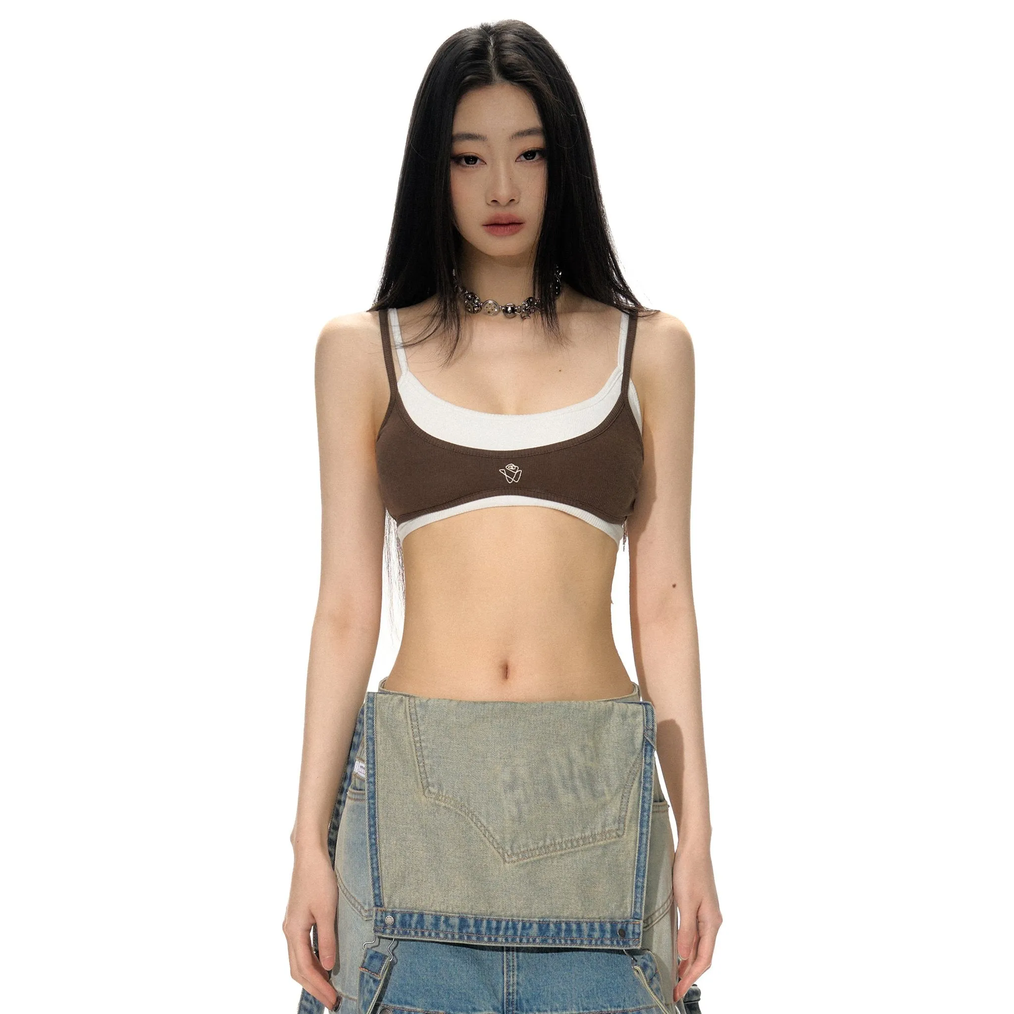 Annotation Tank Top Brown