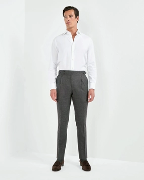 Anthracite flannel Soragna trousers - Made in Italy