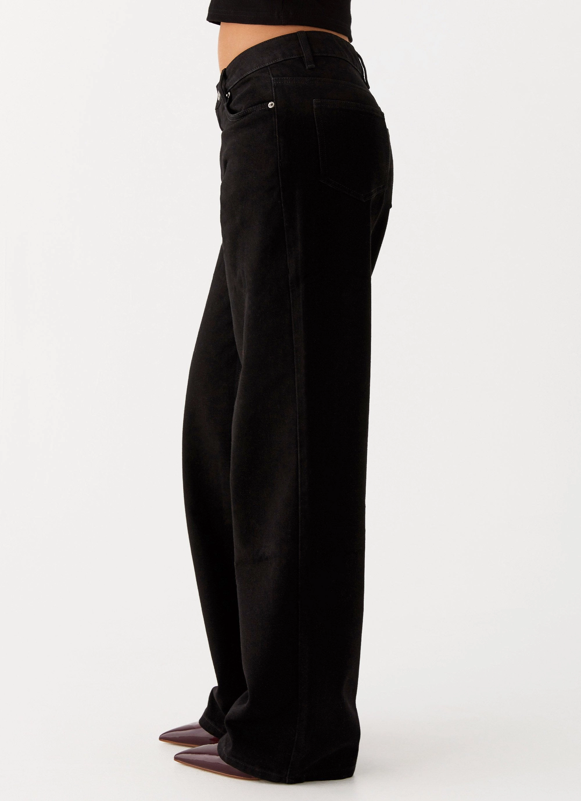 Keanna Low Rise Denim Jeans - Black All Fit