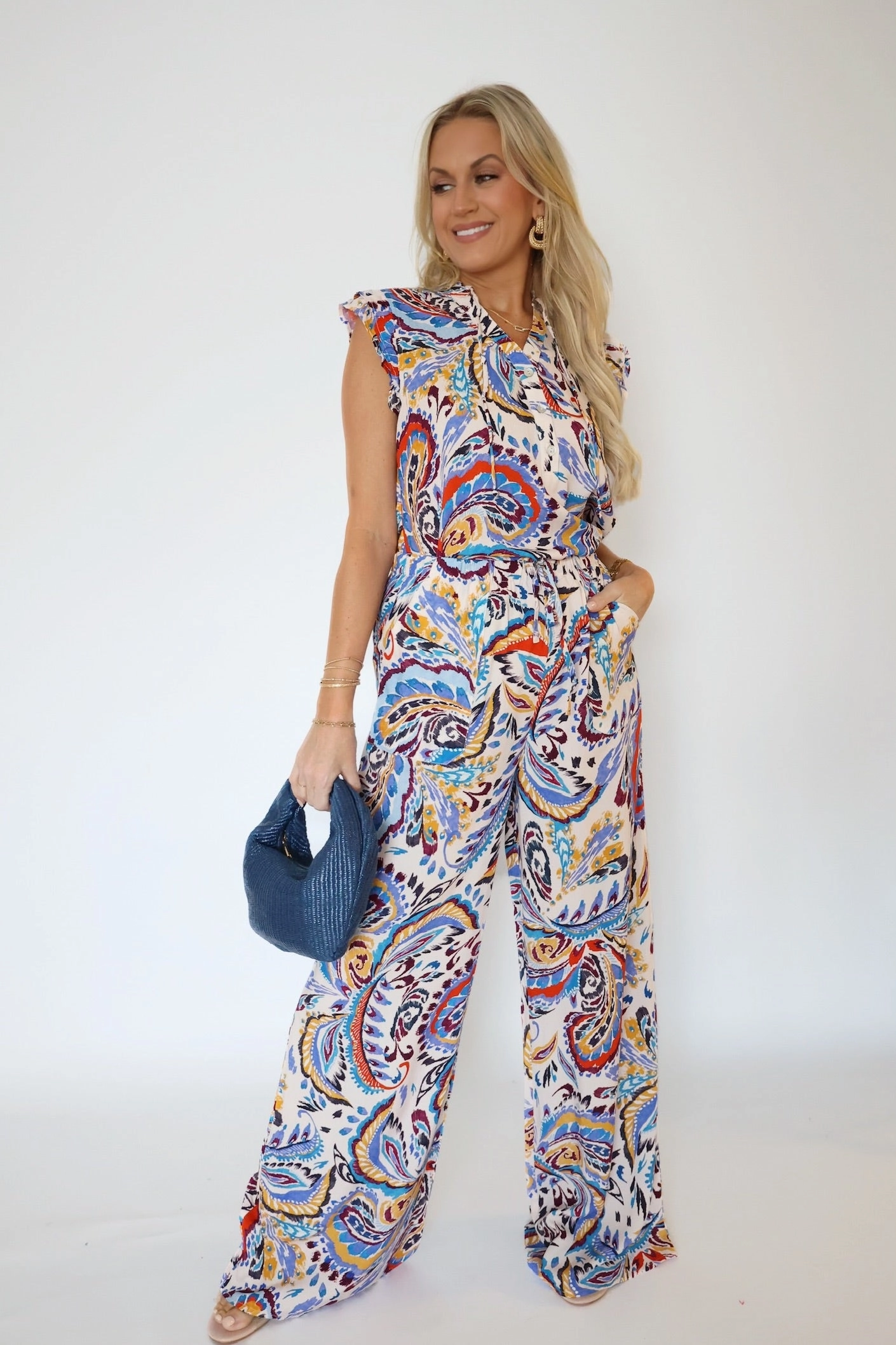 EasyCareMaterial MultiPanelDesign Jinora Top (FINAL SALE)