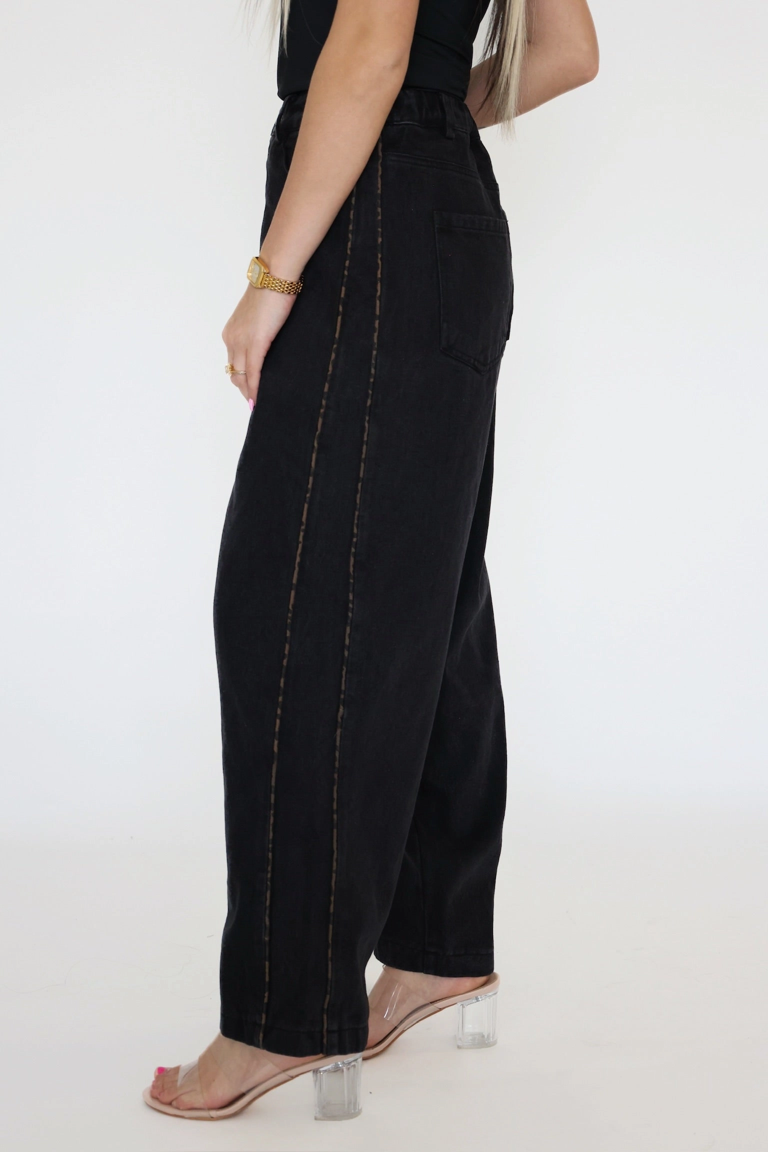 QuickDryTech Elasticated Trim Robin Barrel Jeans