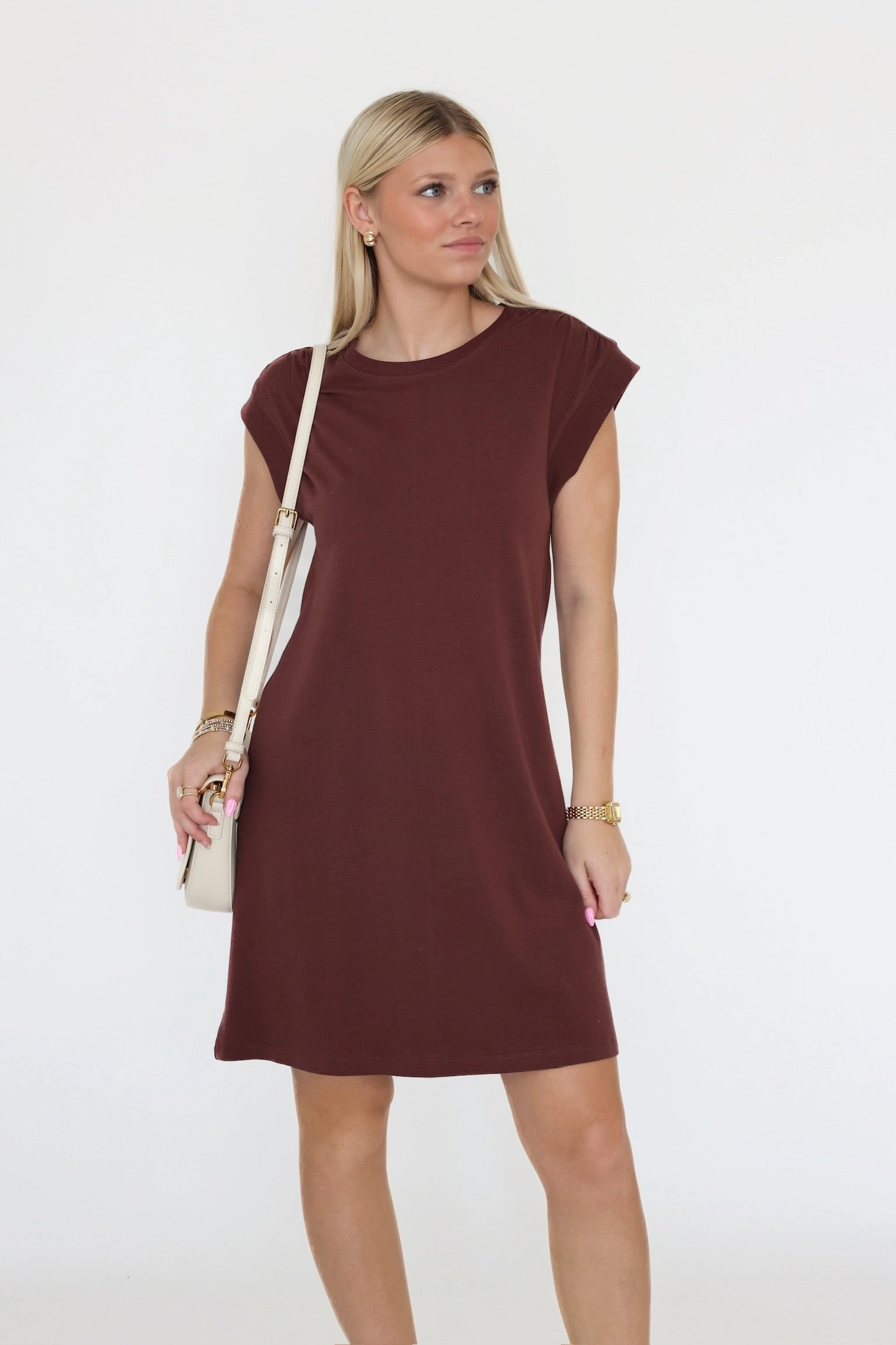 Routine Shift Mini Dress AllSeason Wearability Casual Pullover