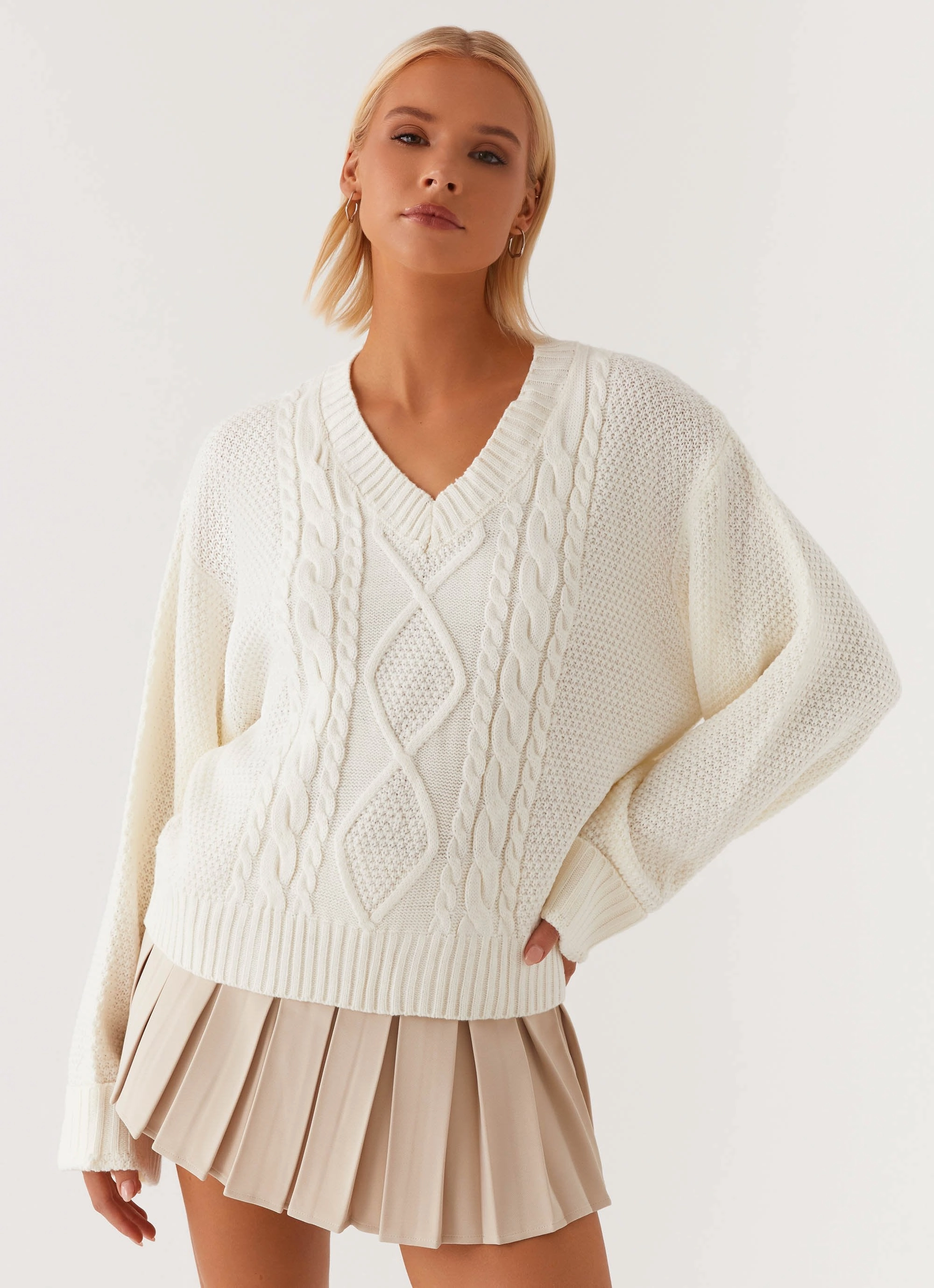Play Pretend Knit Jumper - Ivory AdaptiveFitFabric