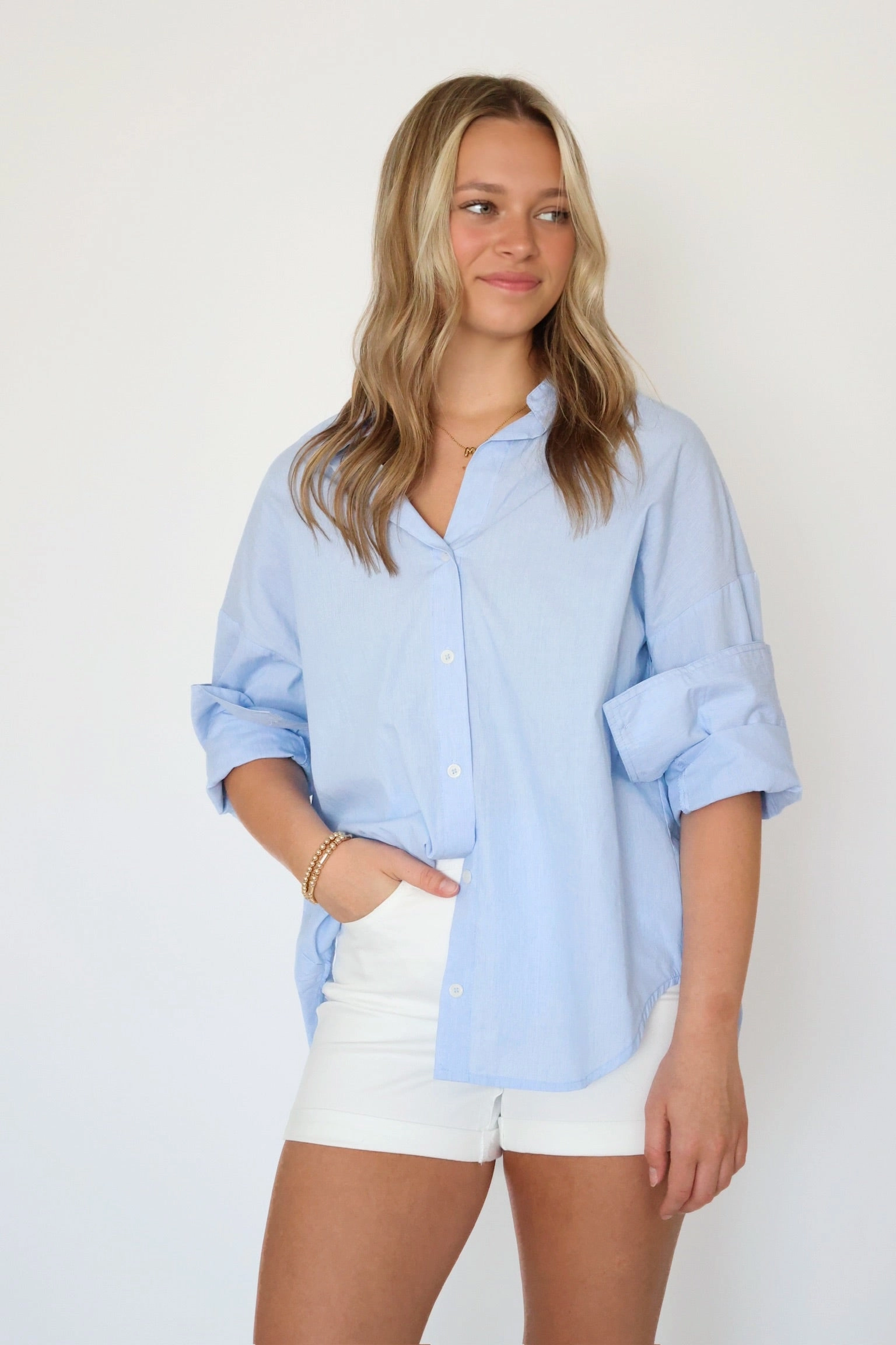 Ventilated Back Panels Fitted Shirt Boston Pinstripe Top