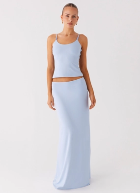 AntiStatic Lining Like A Flower Maxi Skirt - Baby Blue OdorControl Treatment QuickDryFinish Like A Flower Maxi Skirt - Baby Blue